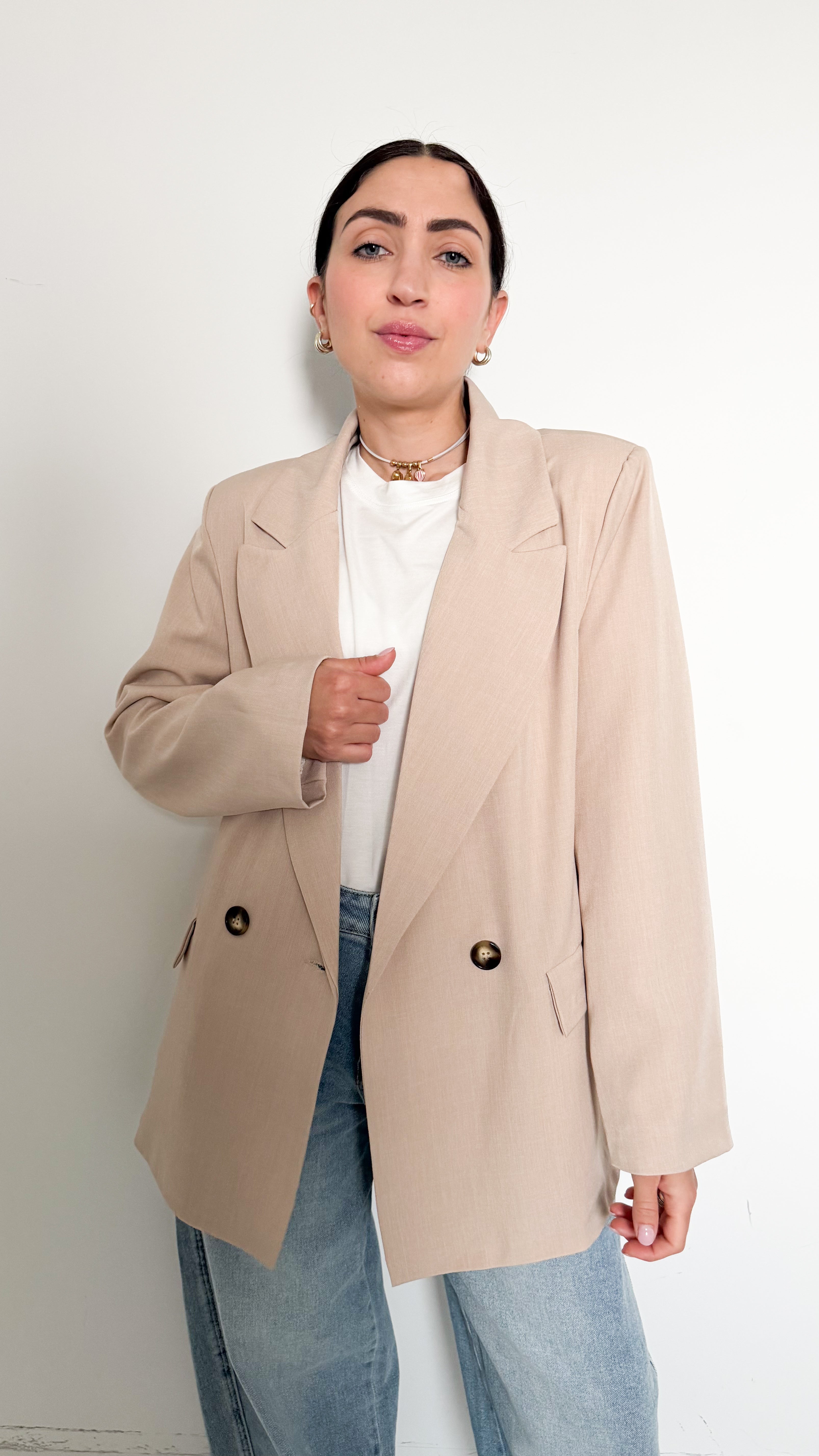 Blazer Doppiopetto Beige