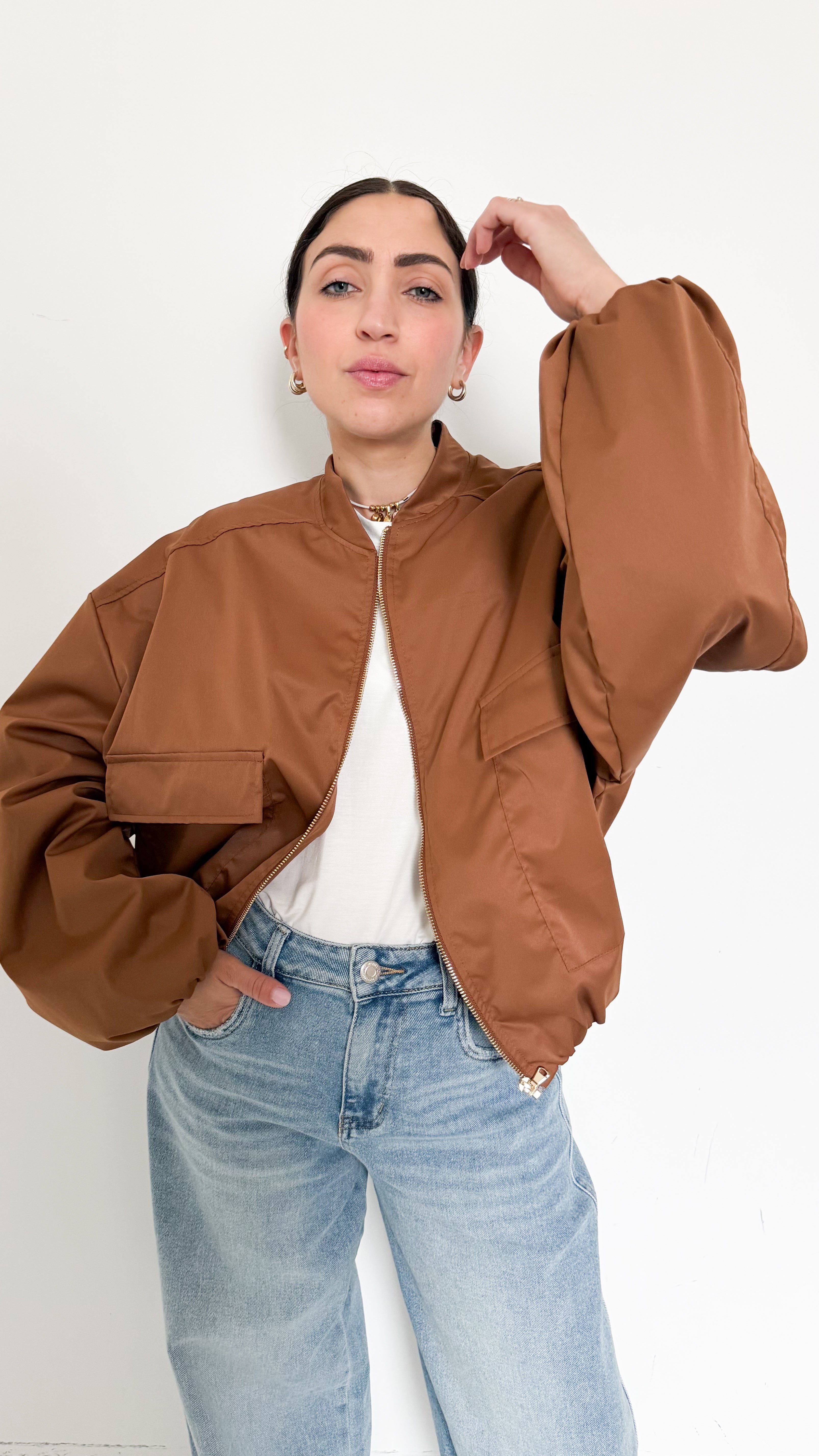 Giubbotto Boomber Camel