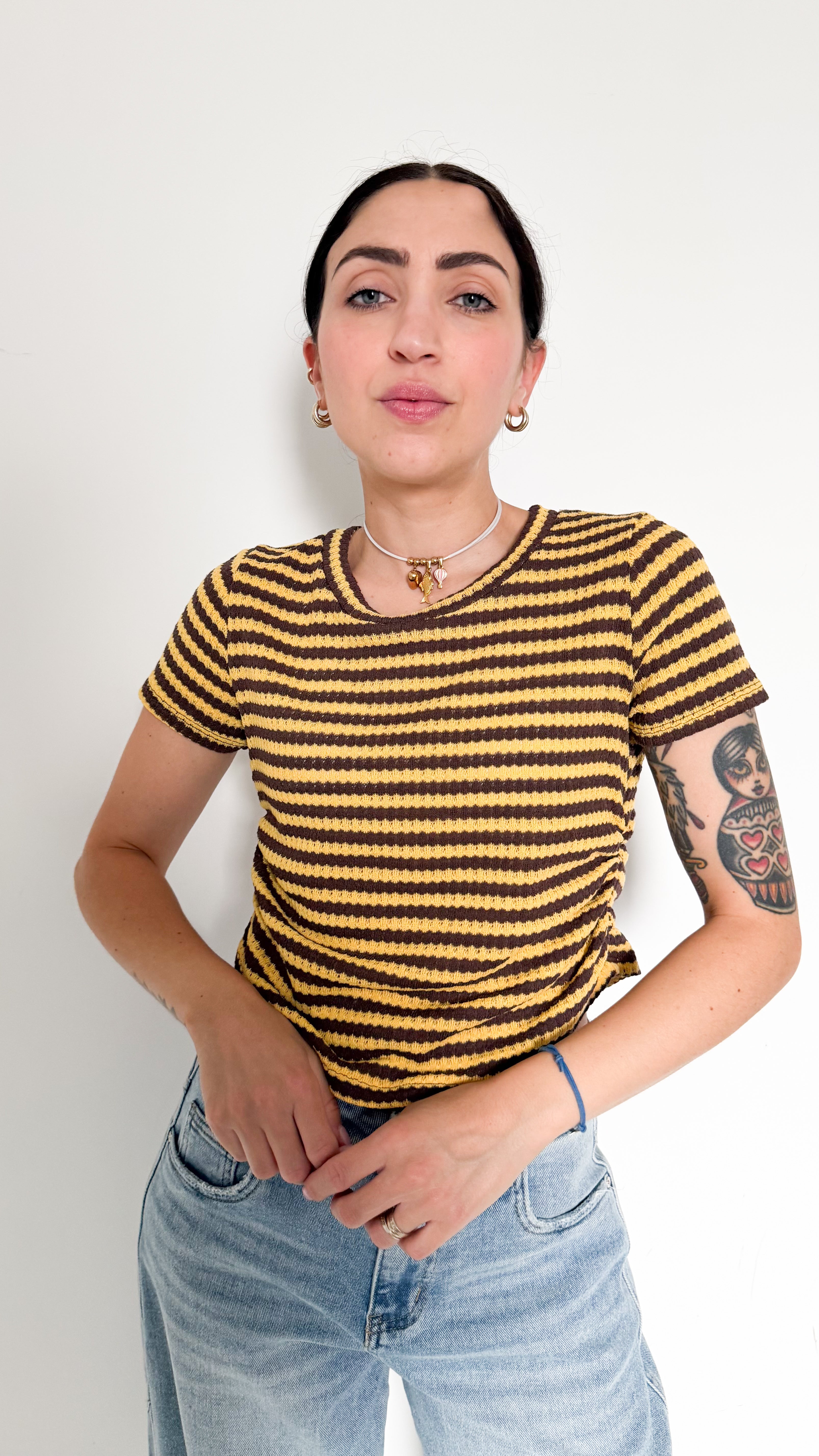Maglia Marrone A Righe