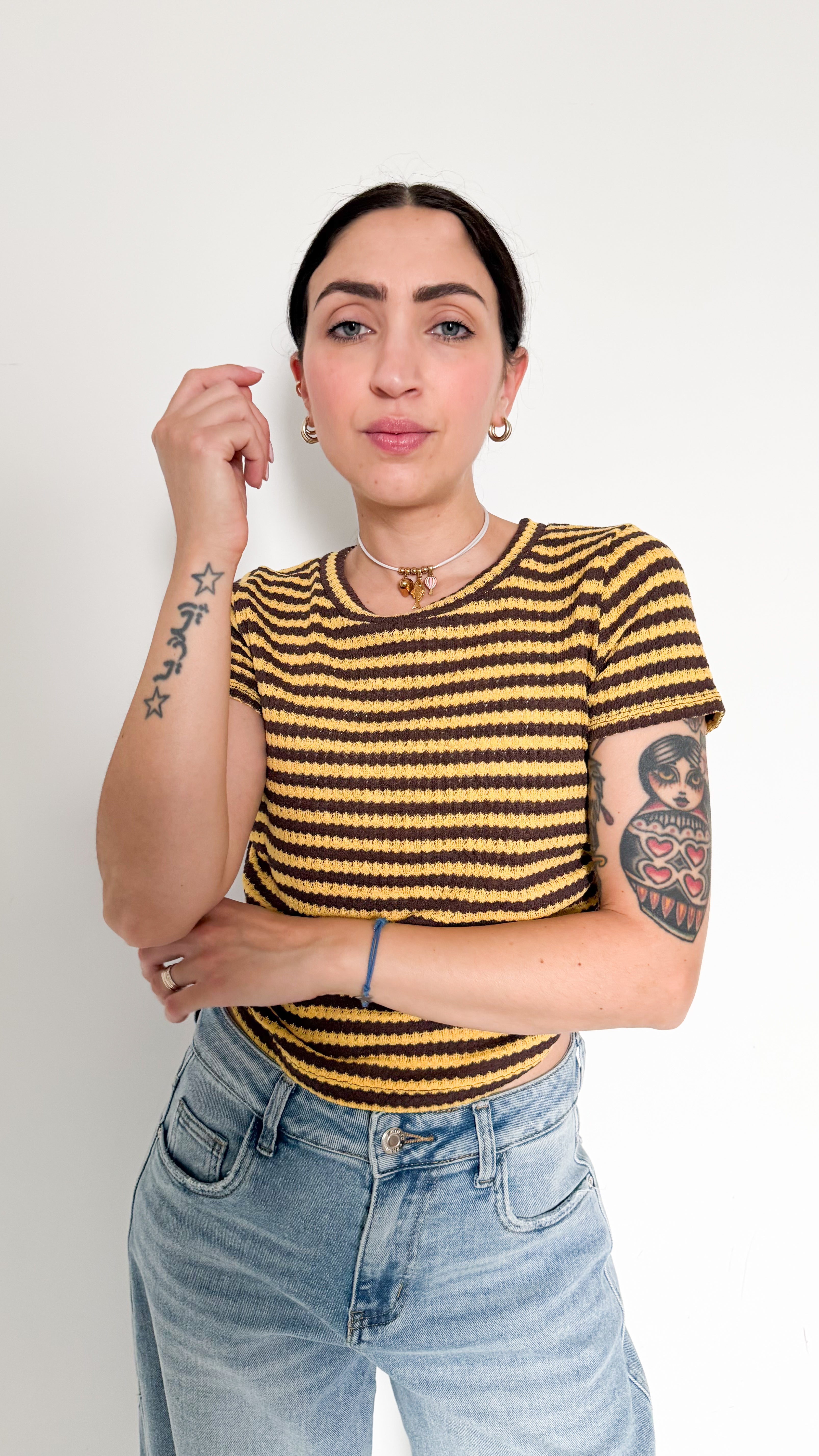 Maglia Marrone A Righe