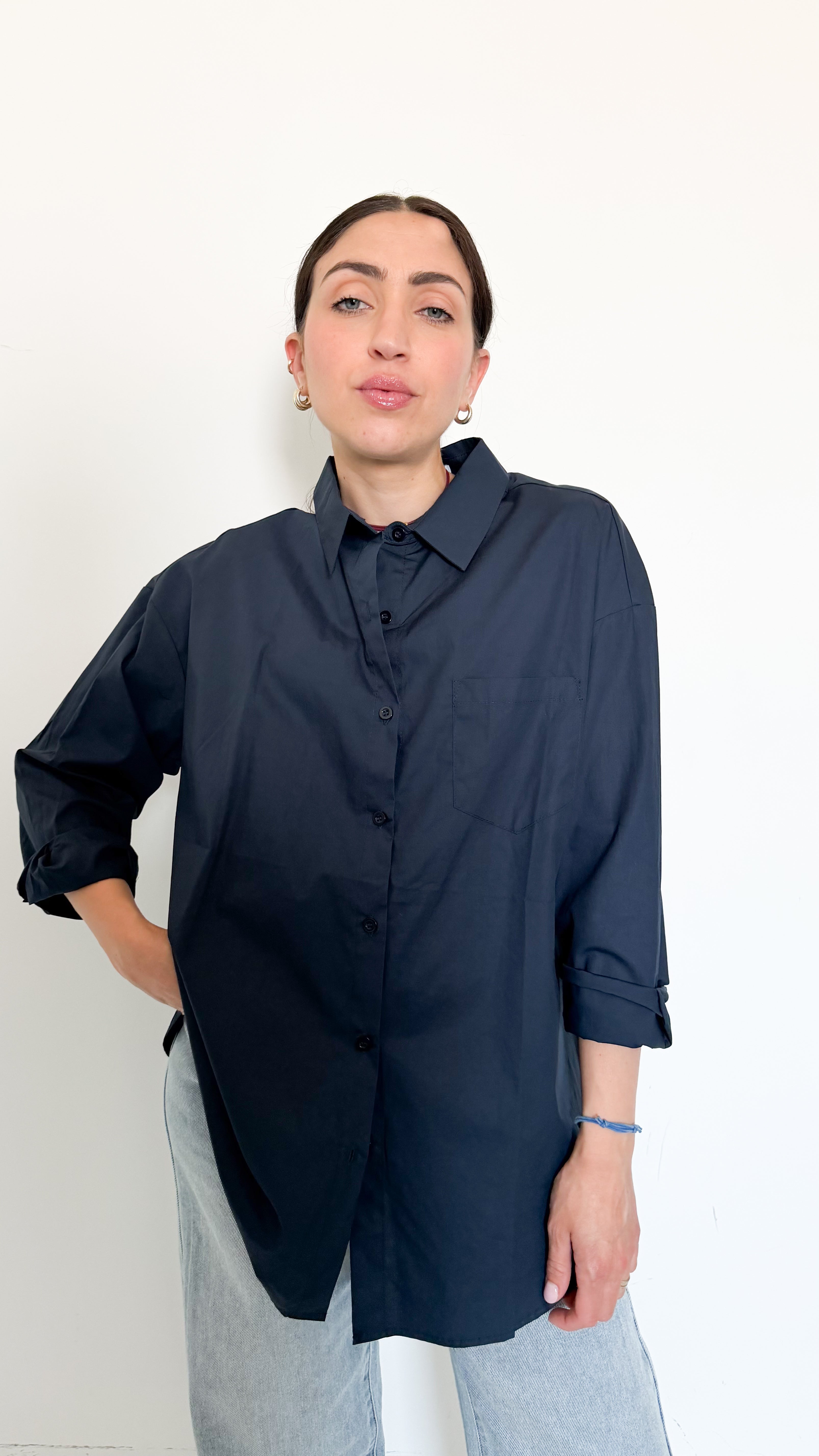 Camicia Over Blu