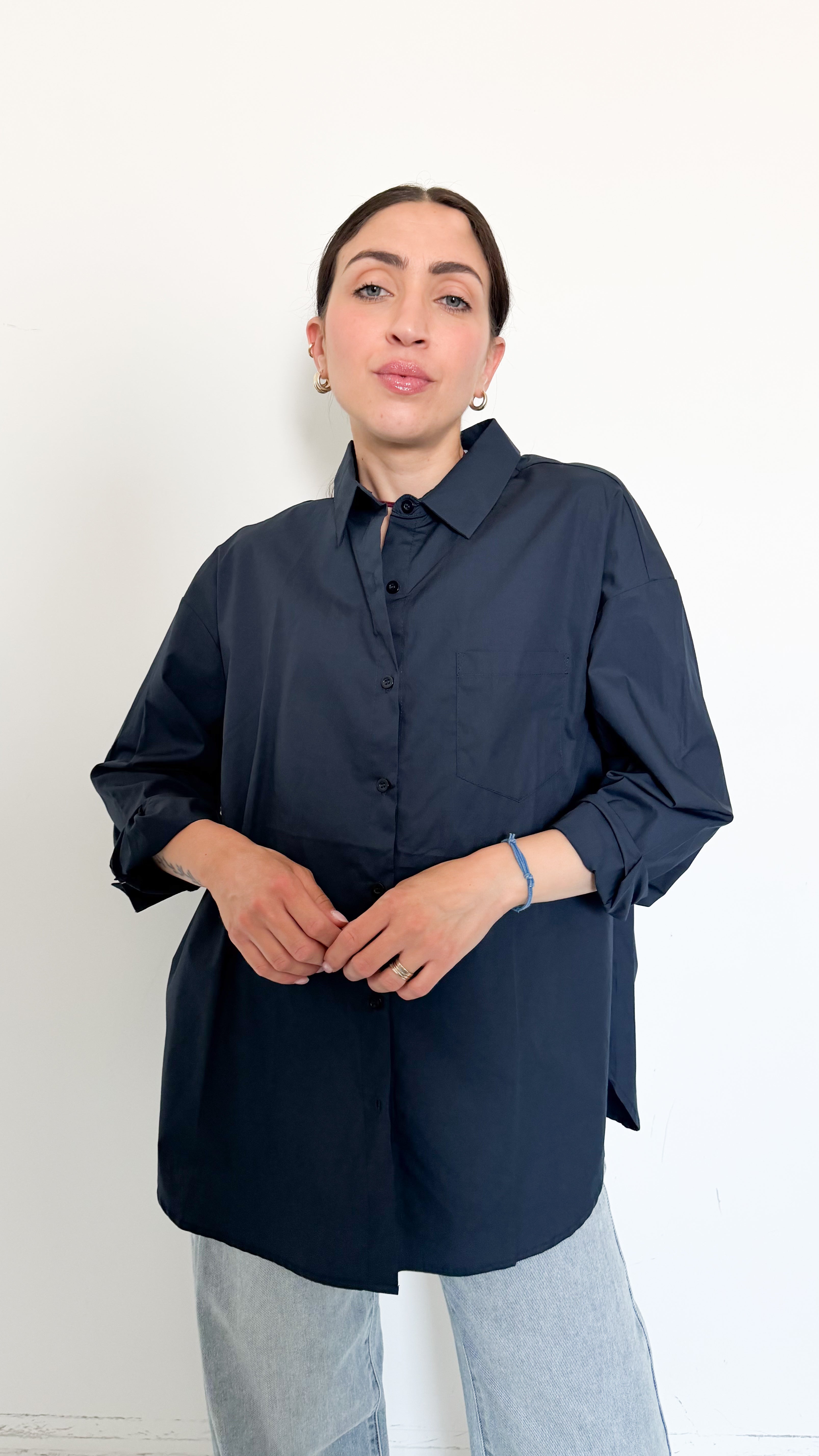 Camicia Over Blu