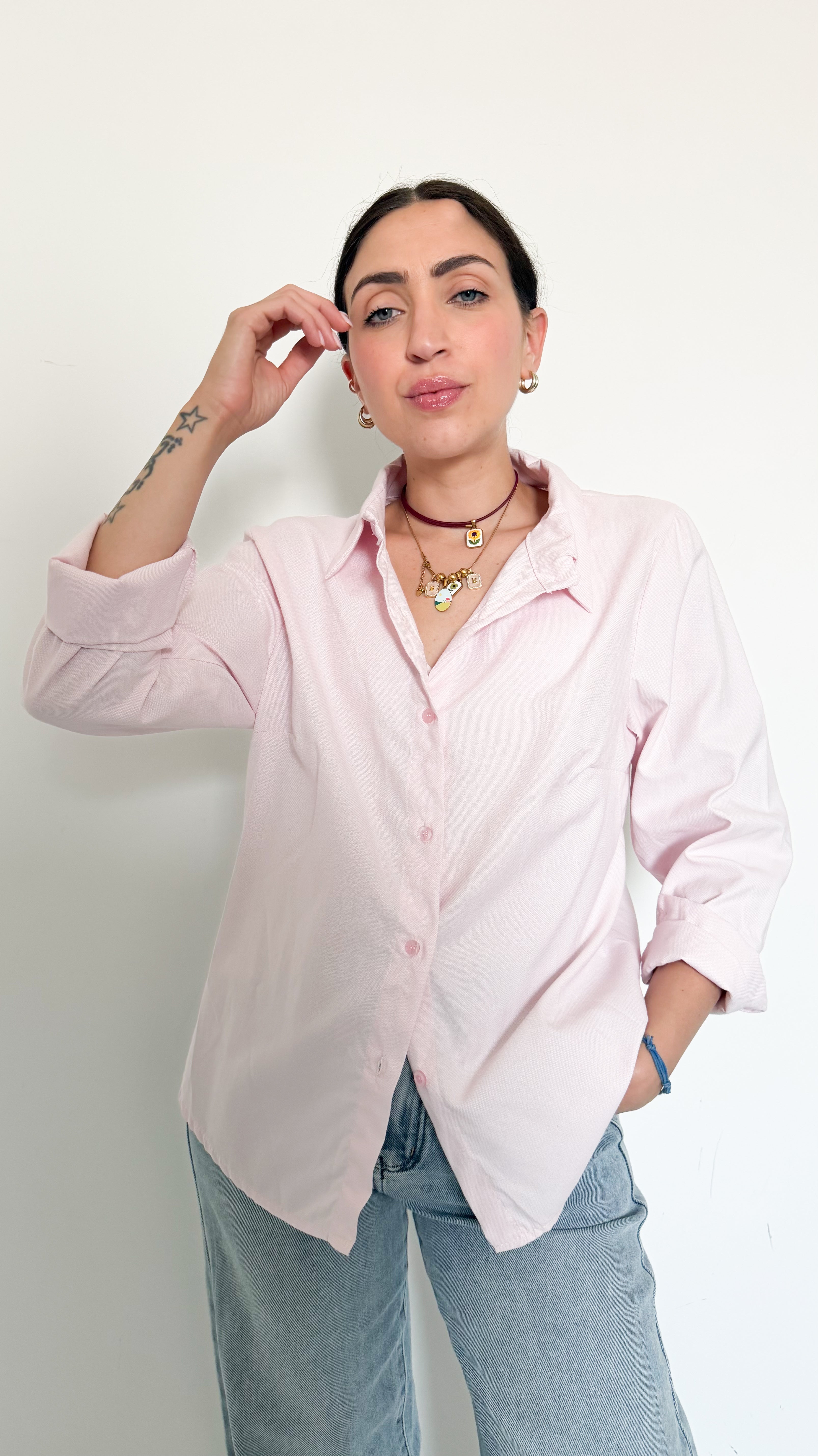 Camicia Basic Rosa