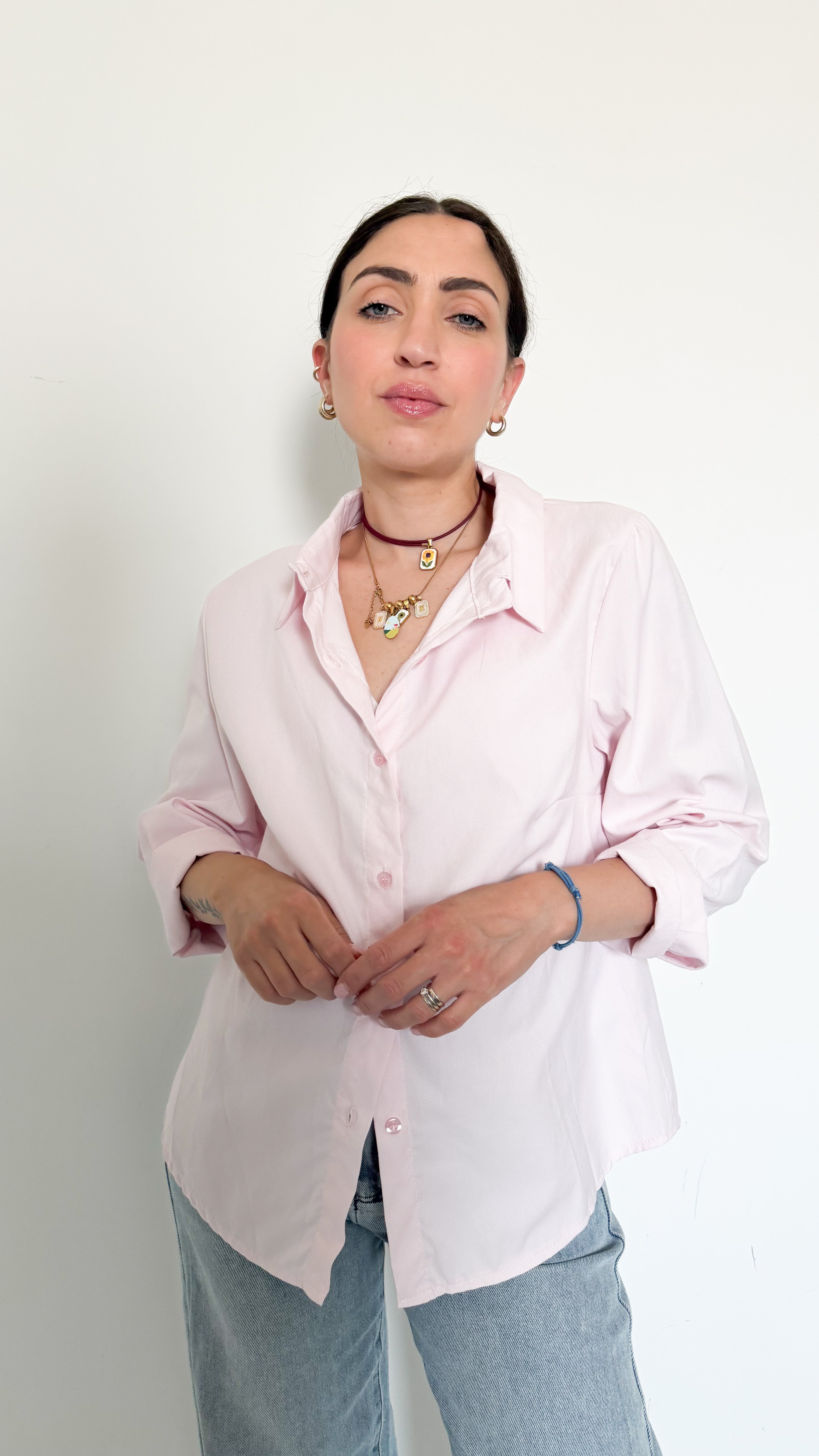 Camicia Basic Rosa