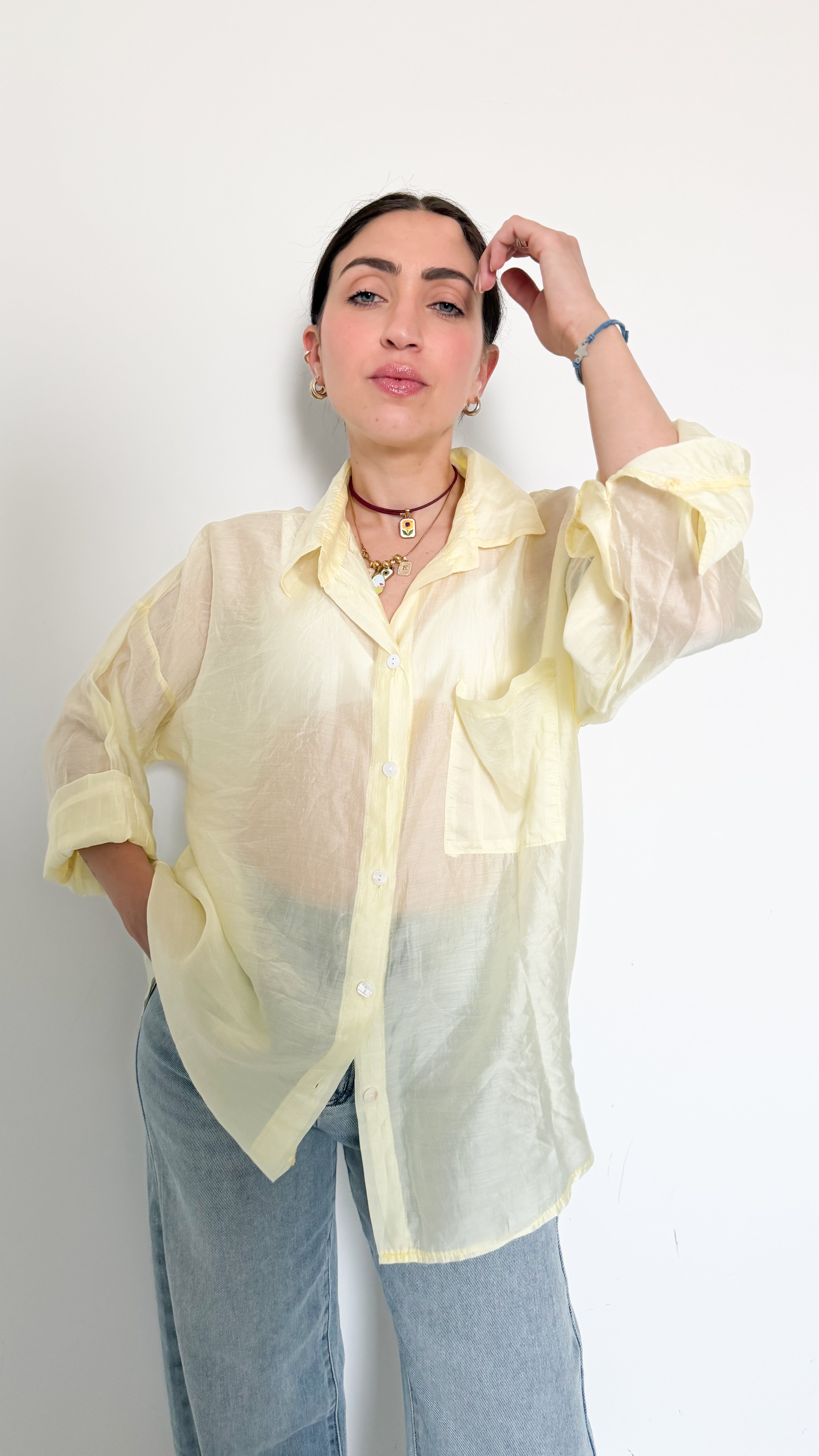 Camicia Velata Gialla