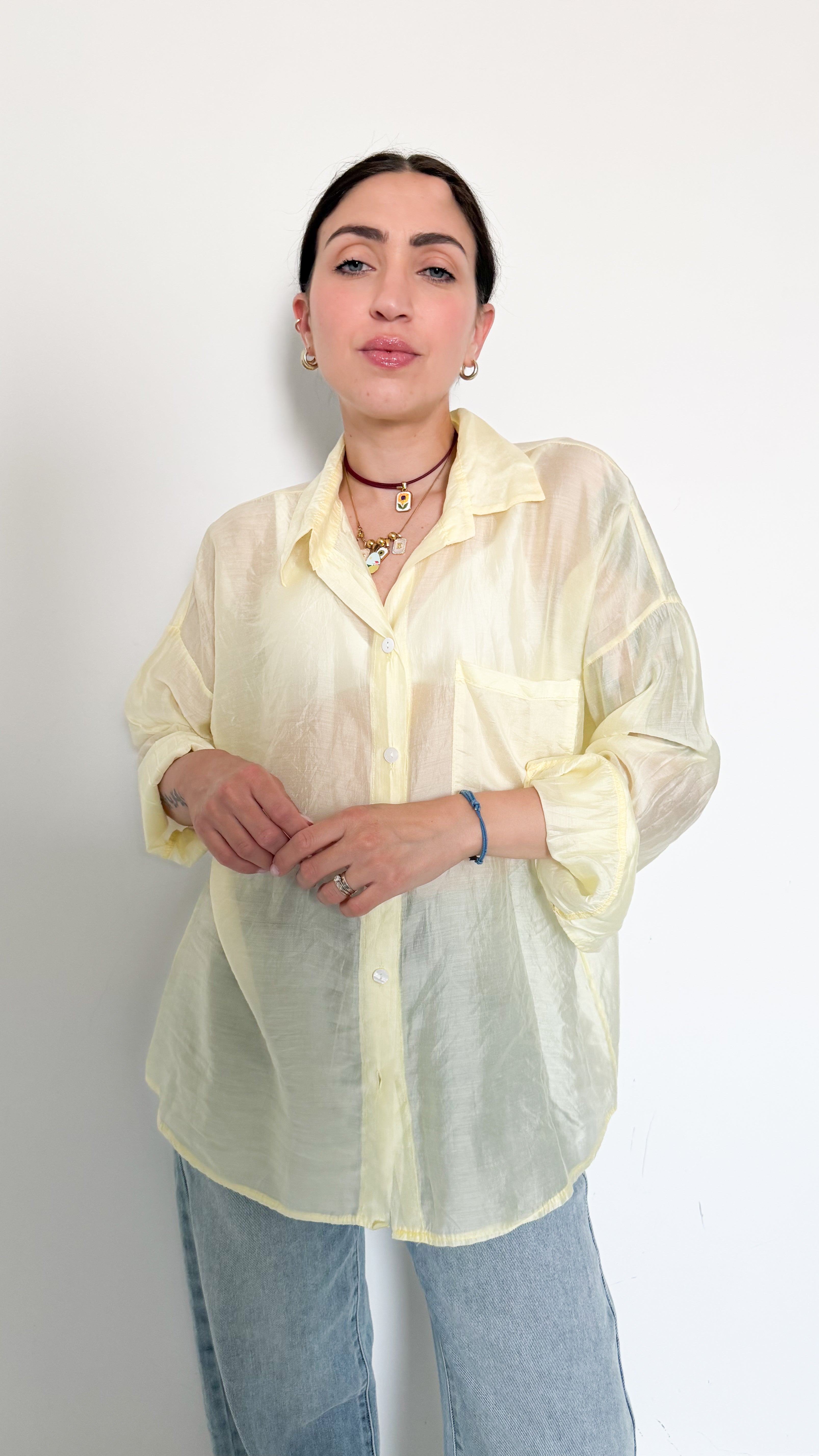 Camicia Velata Gialla