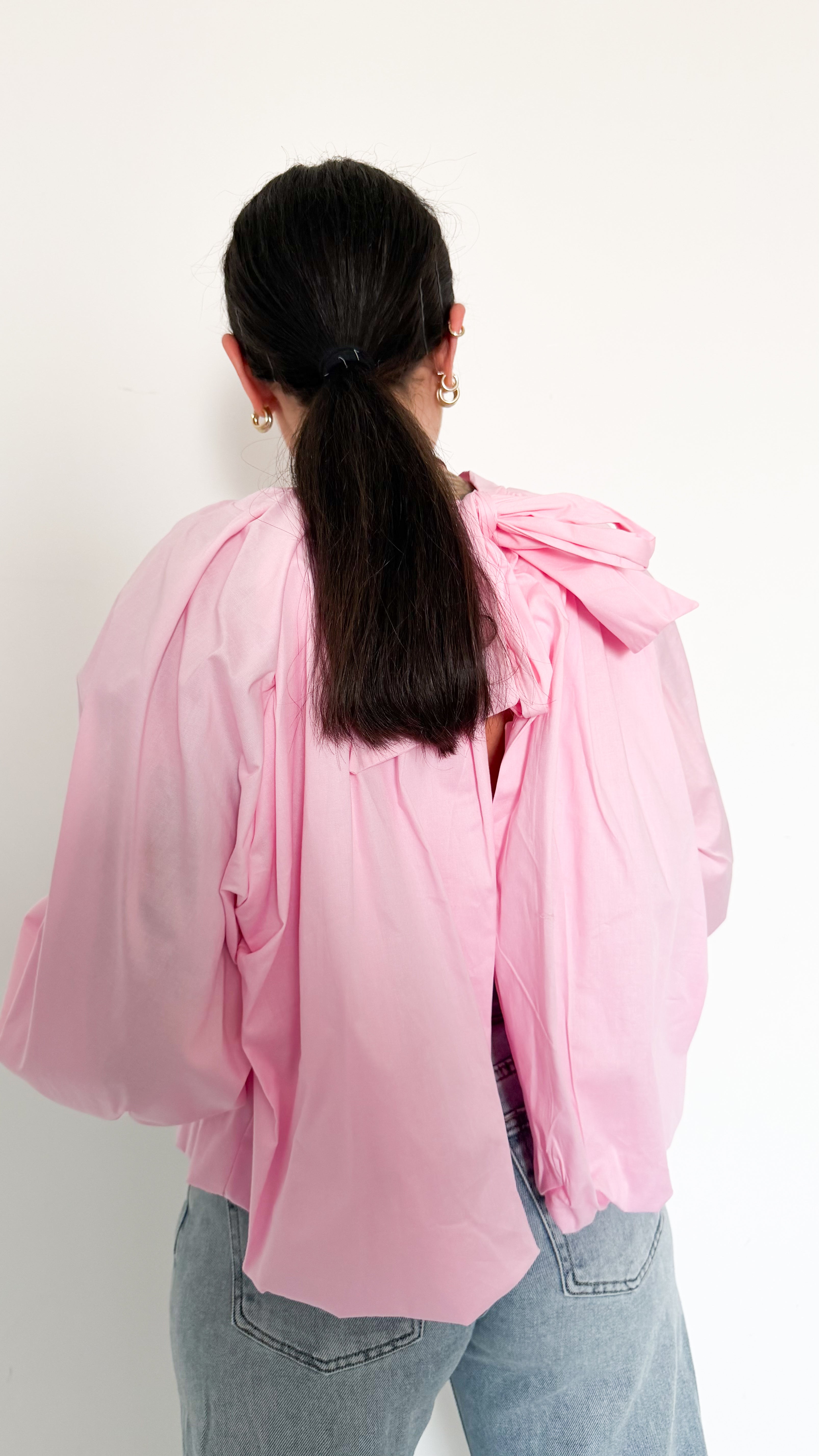 Blusa Rosa In Cotone