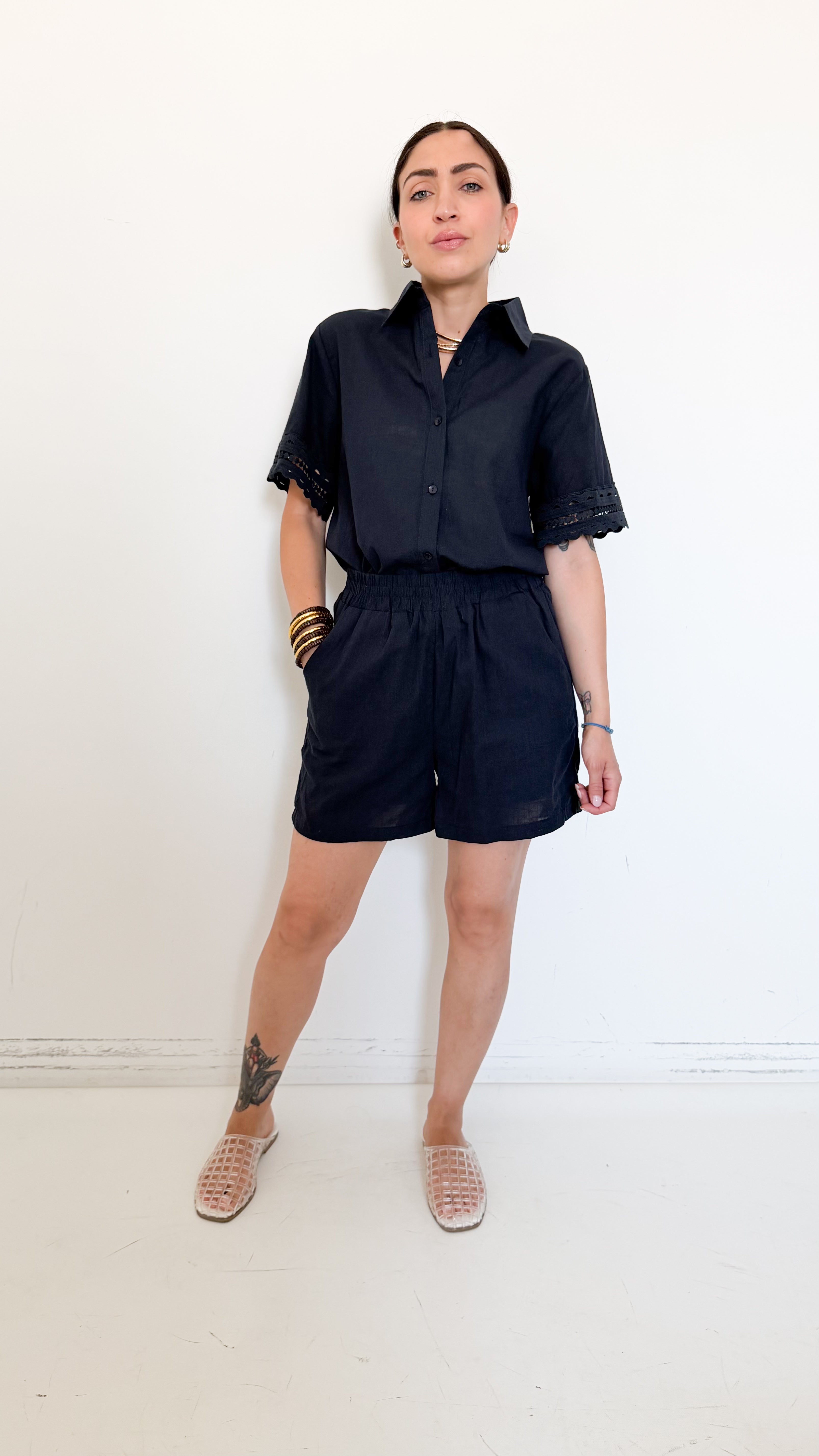 Coordinato Blu Con Camicia