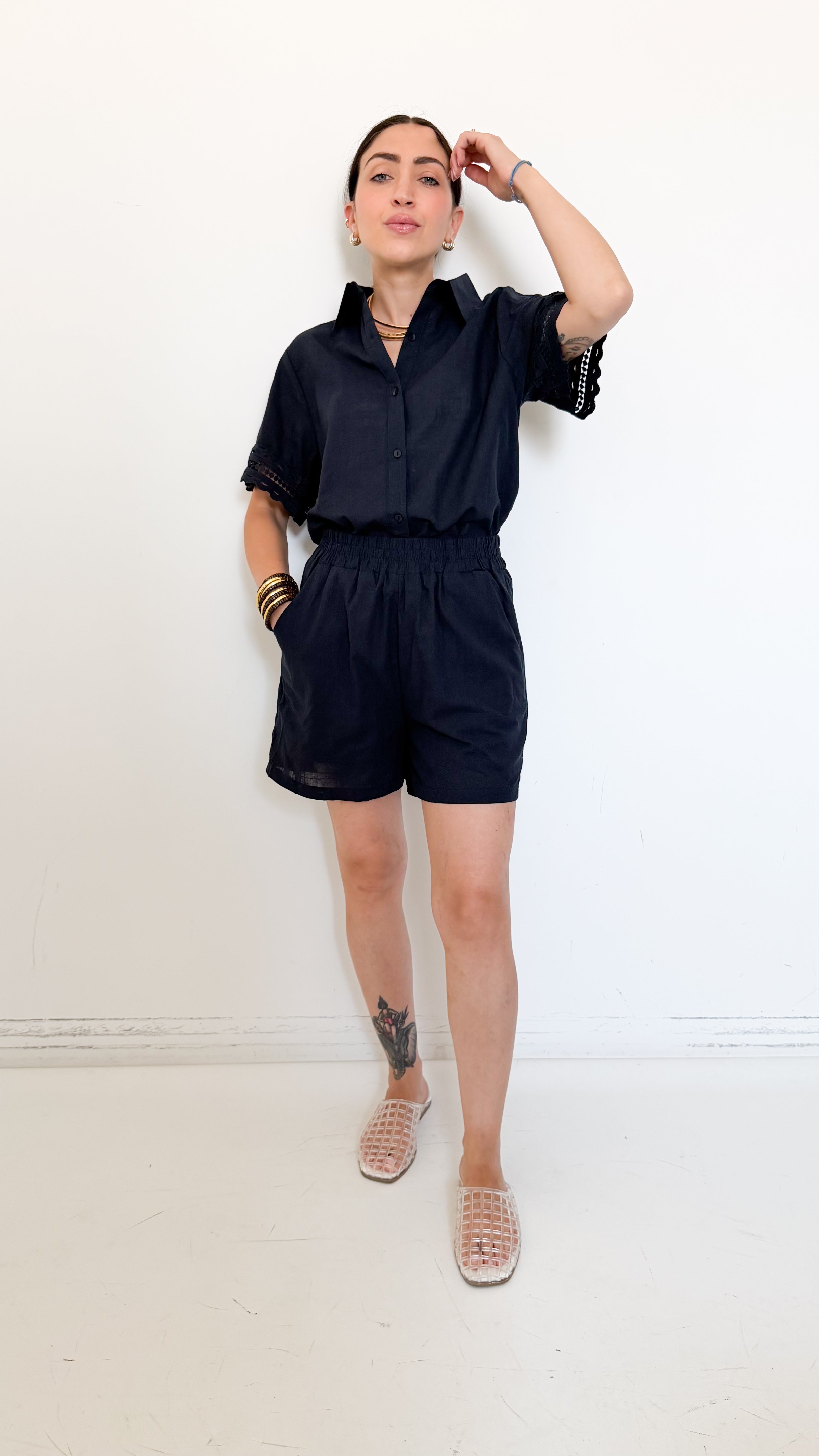 Coordinato Blu Con Camicia