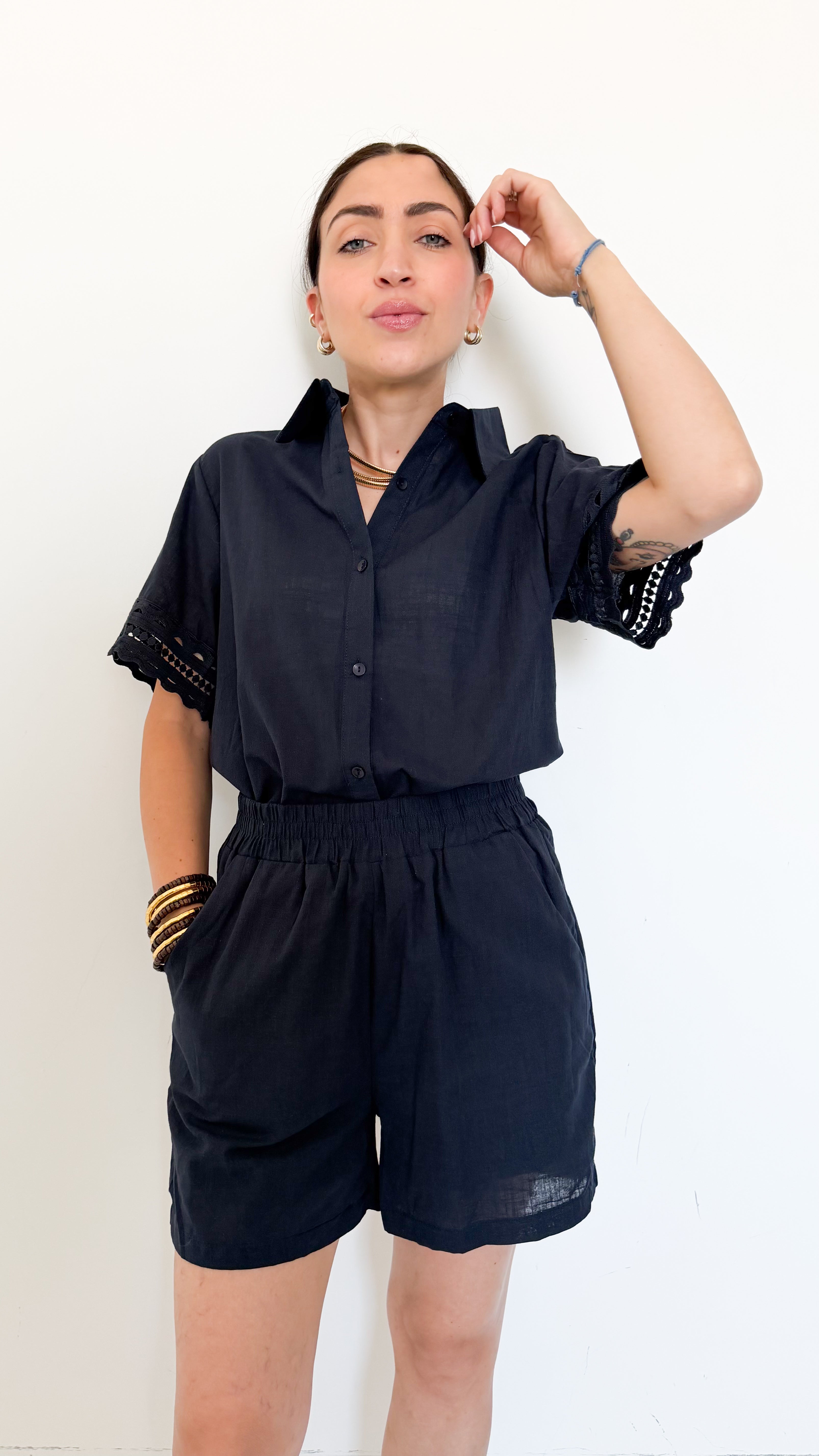 Coordinato Blu Con Camicia