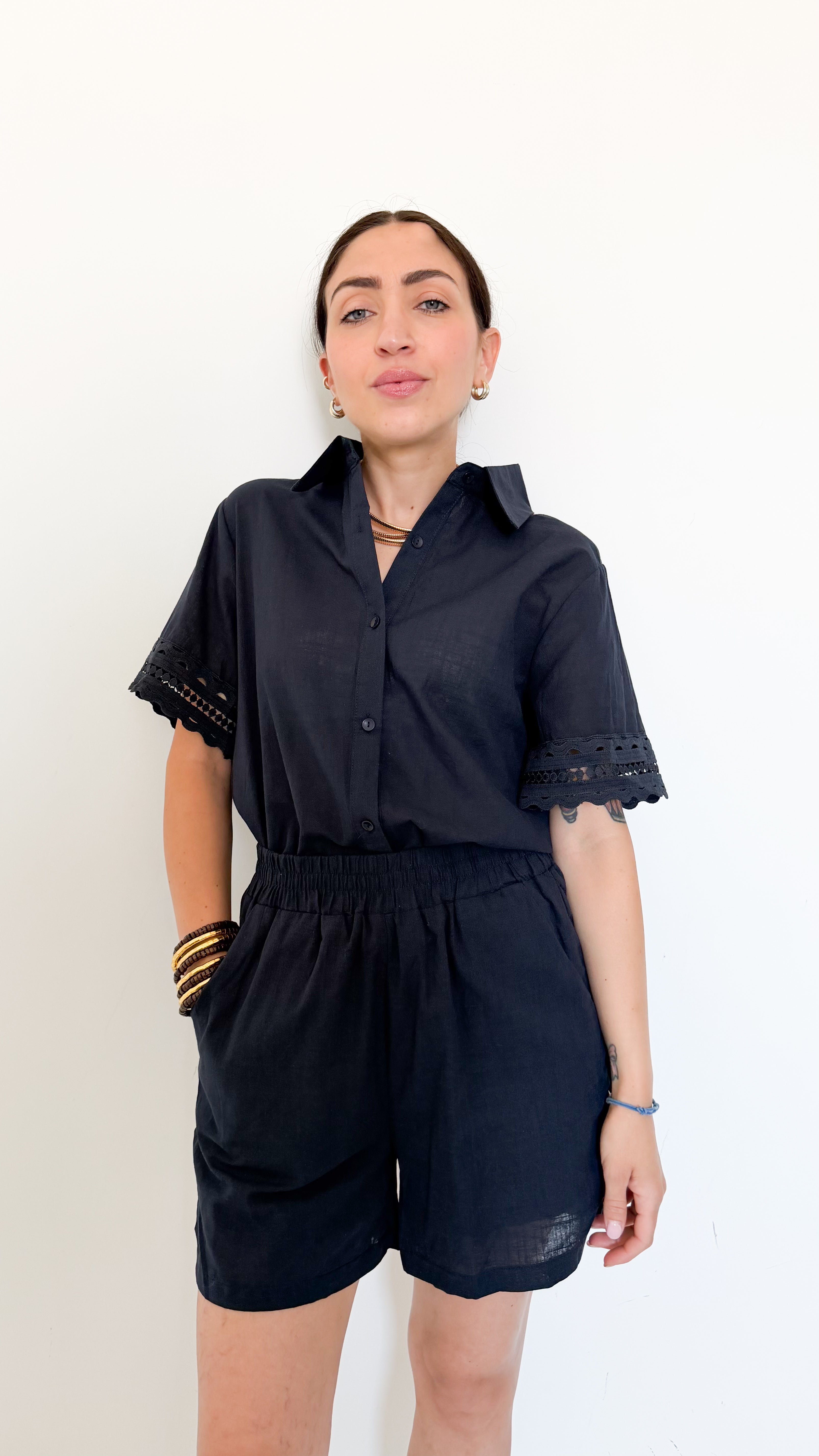 Coordinato Blu Con Camicia