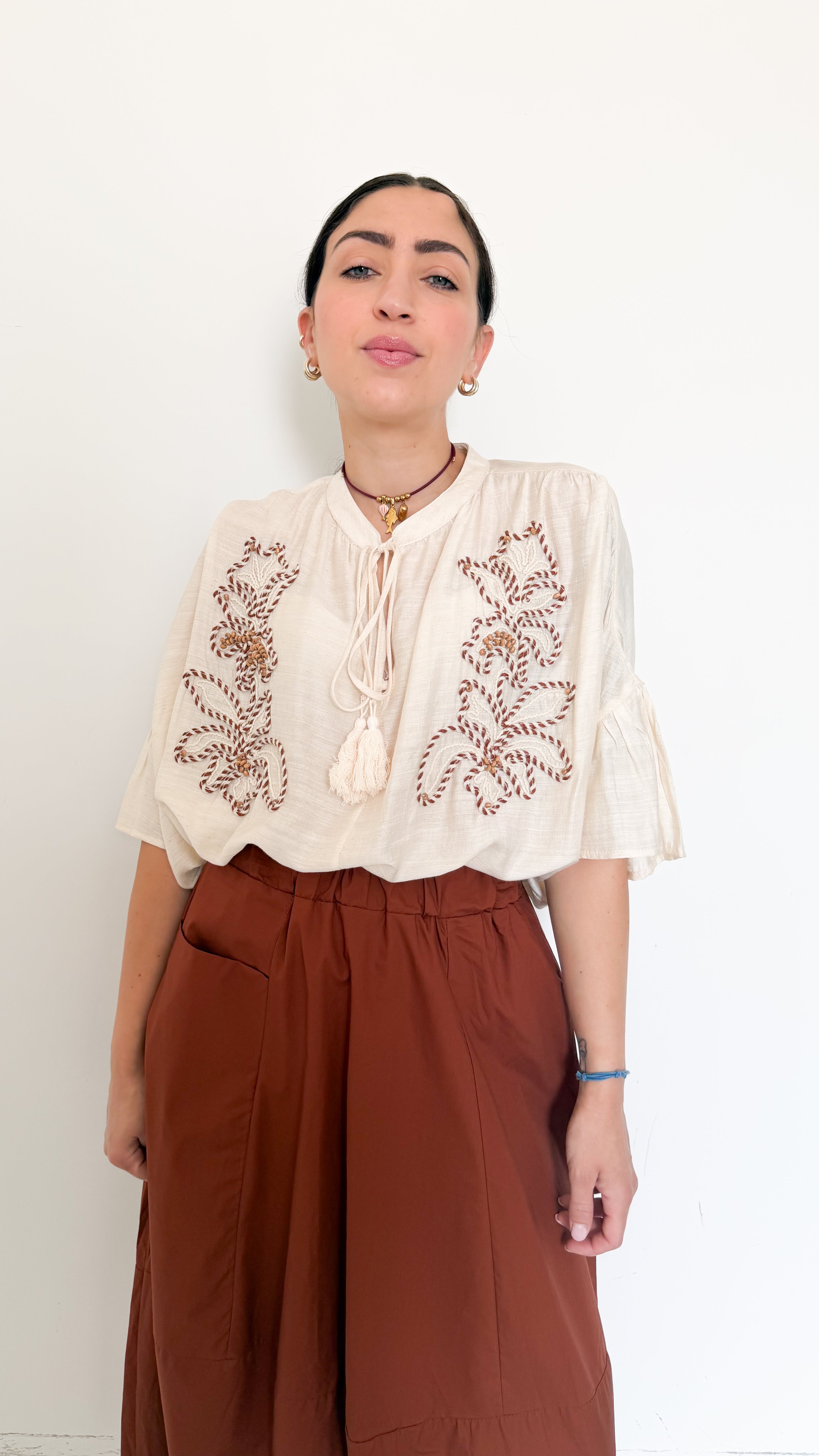Blusa Con Dettagli