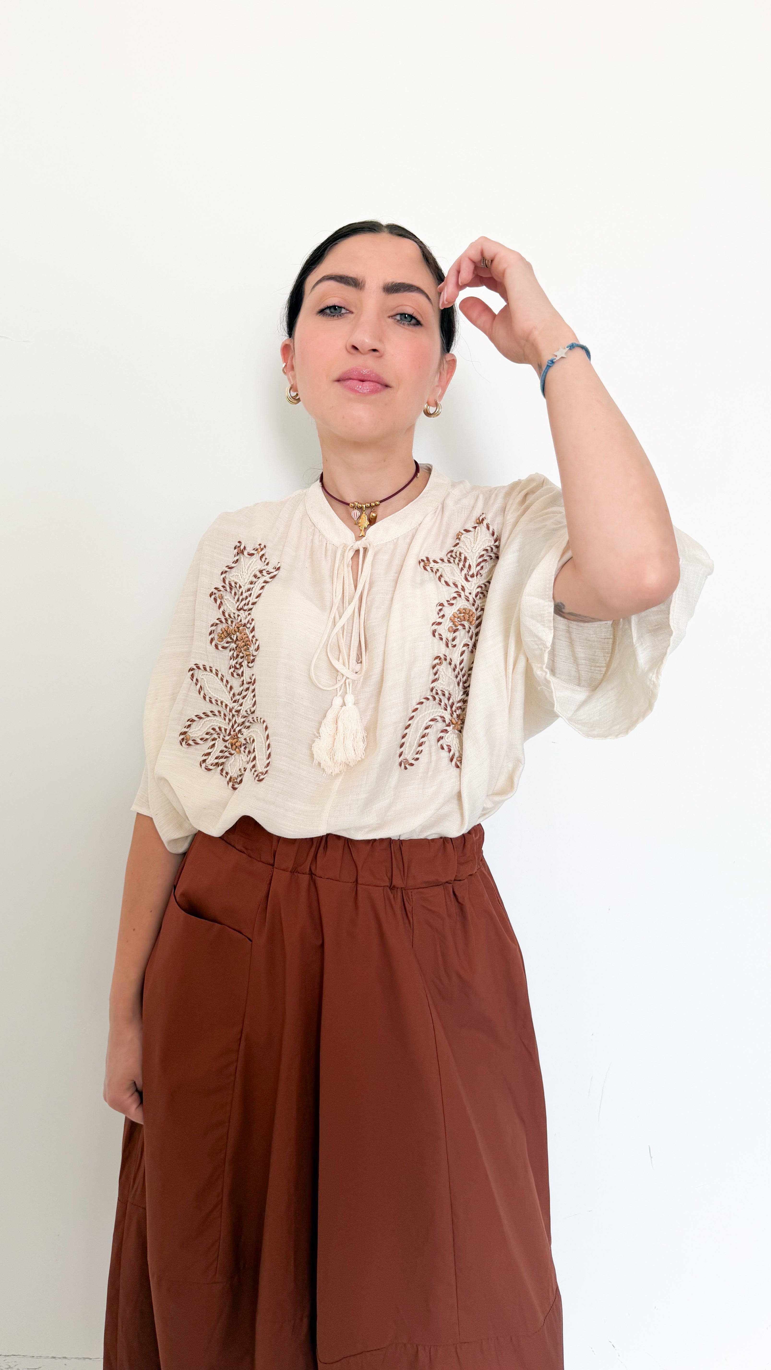 Blusa Con Dettagli