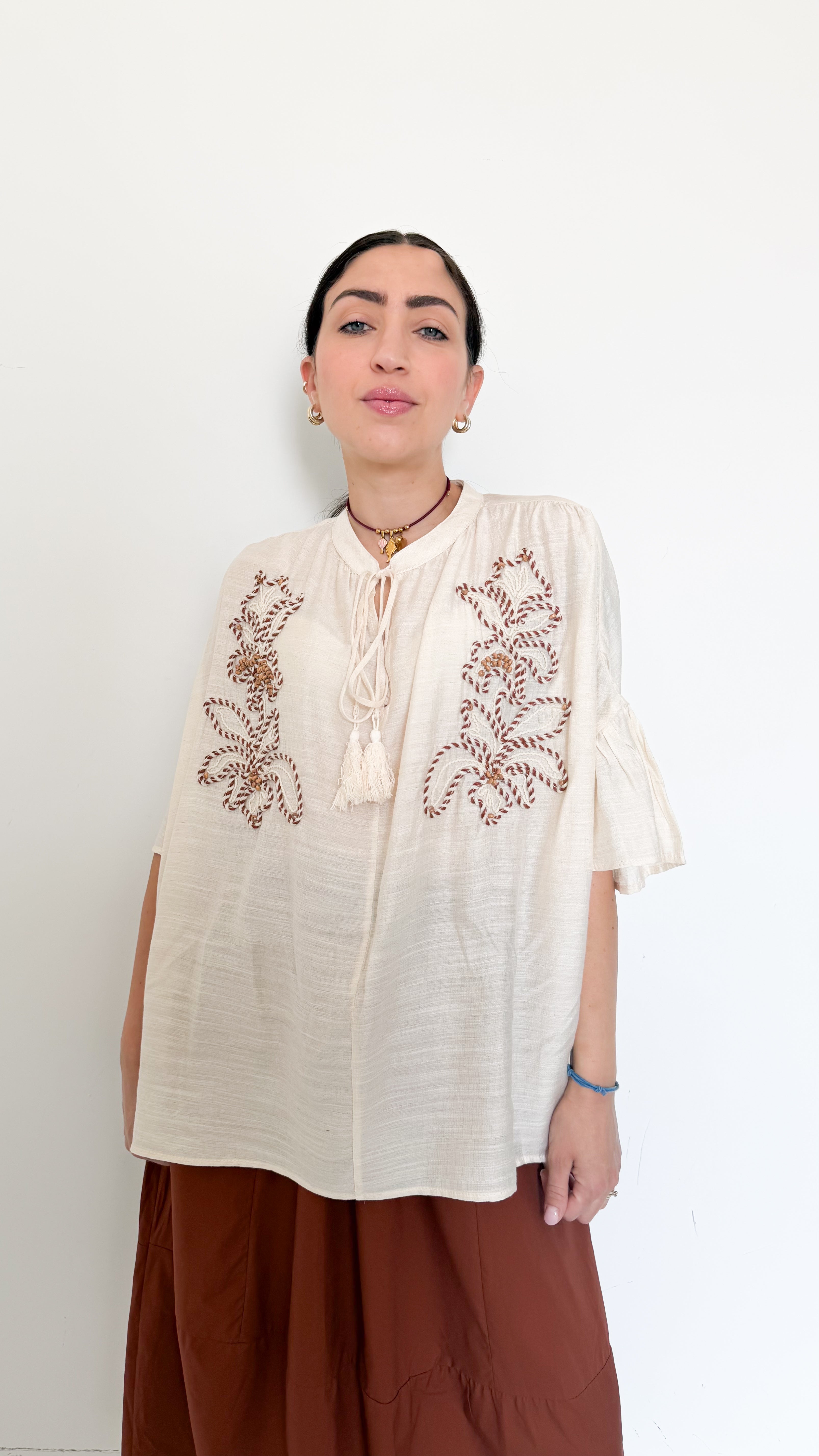 Blusa Con Dettagli