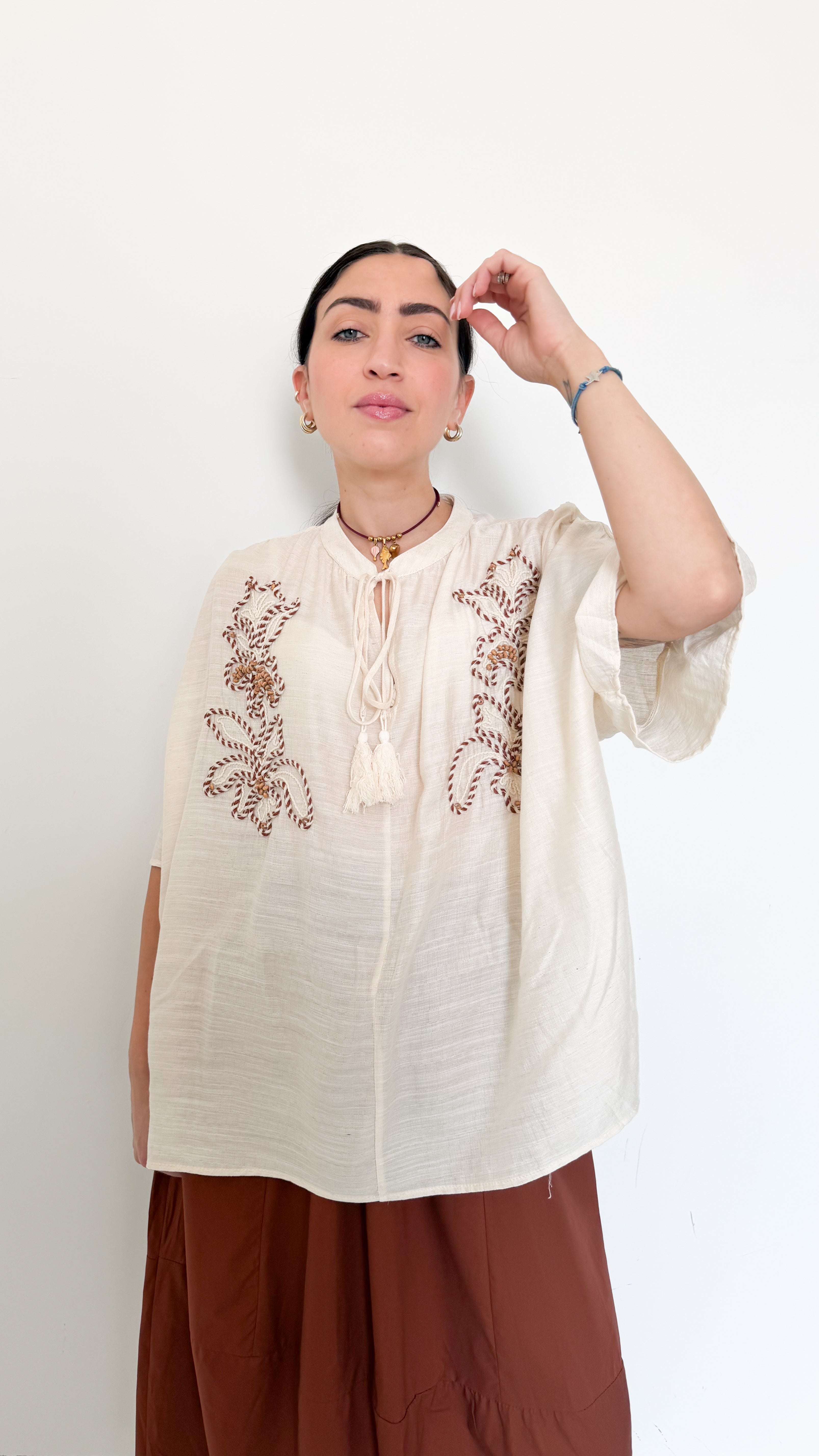 Blusa Con Dettagli