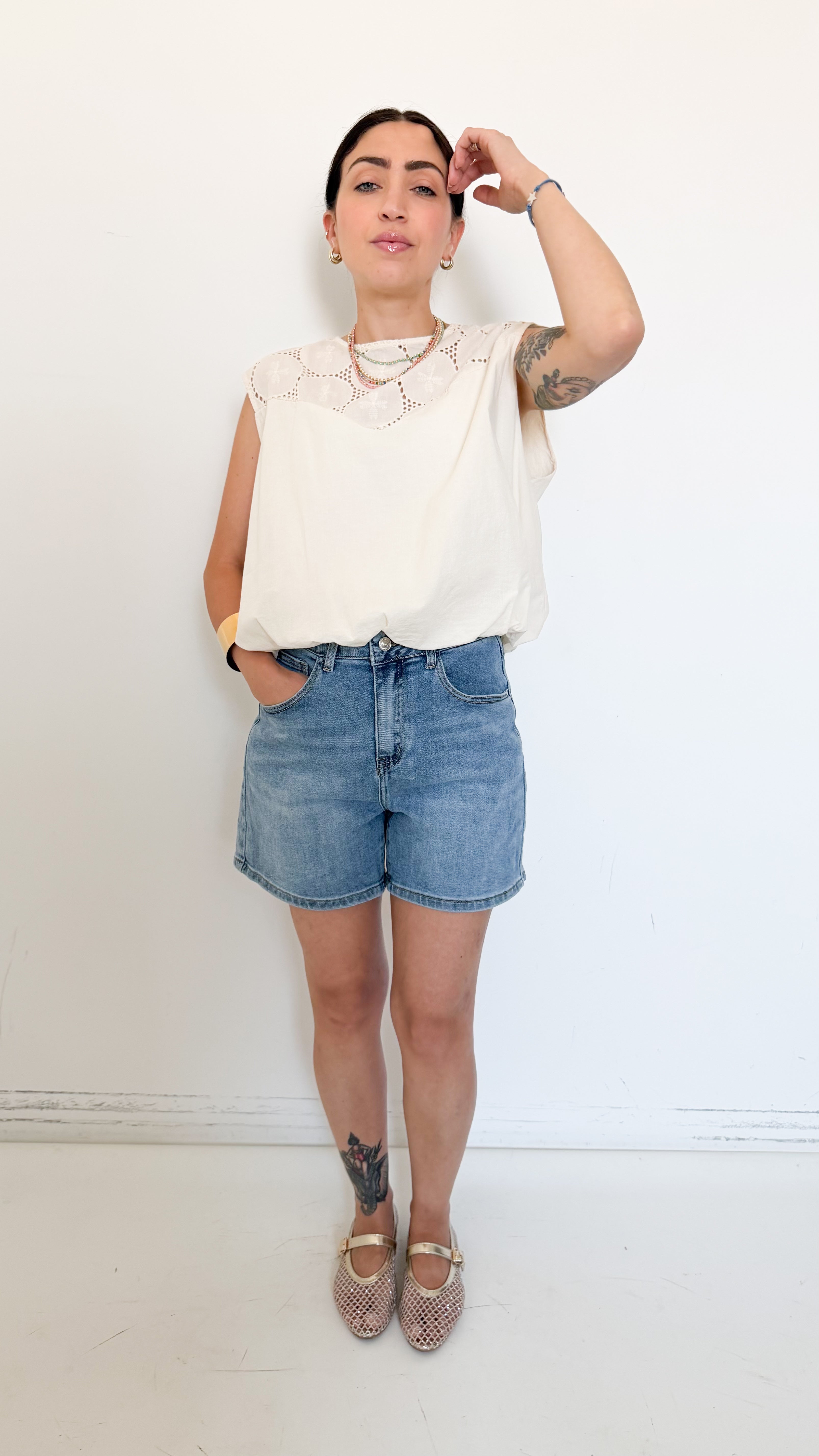 Shorts In Denim Stone Wash