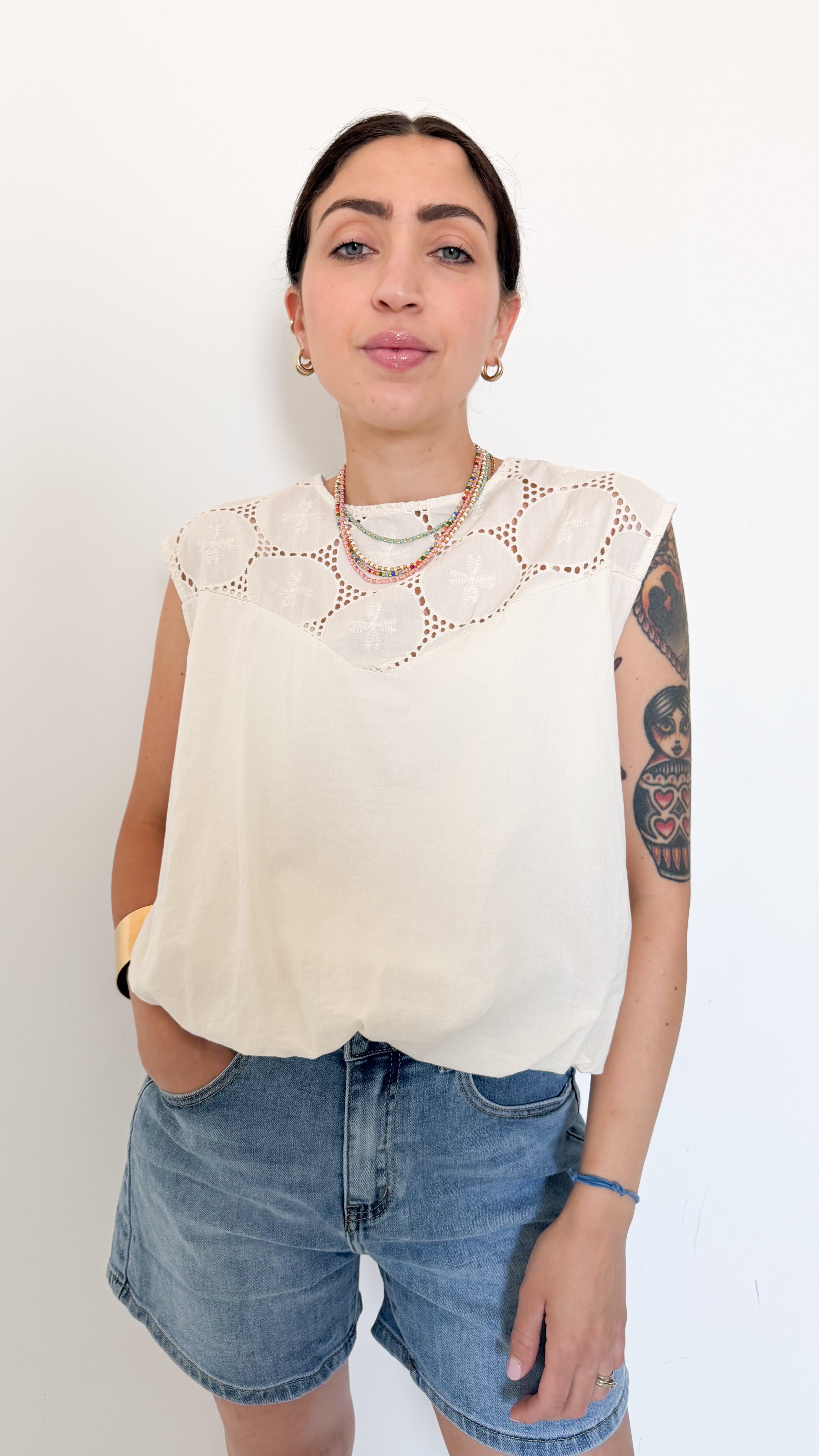 Blusa Burro In Cotone