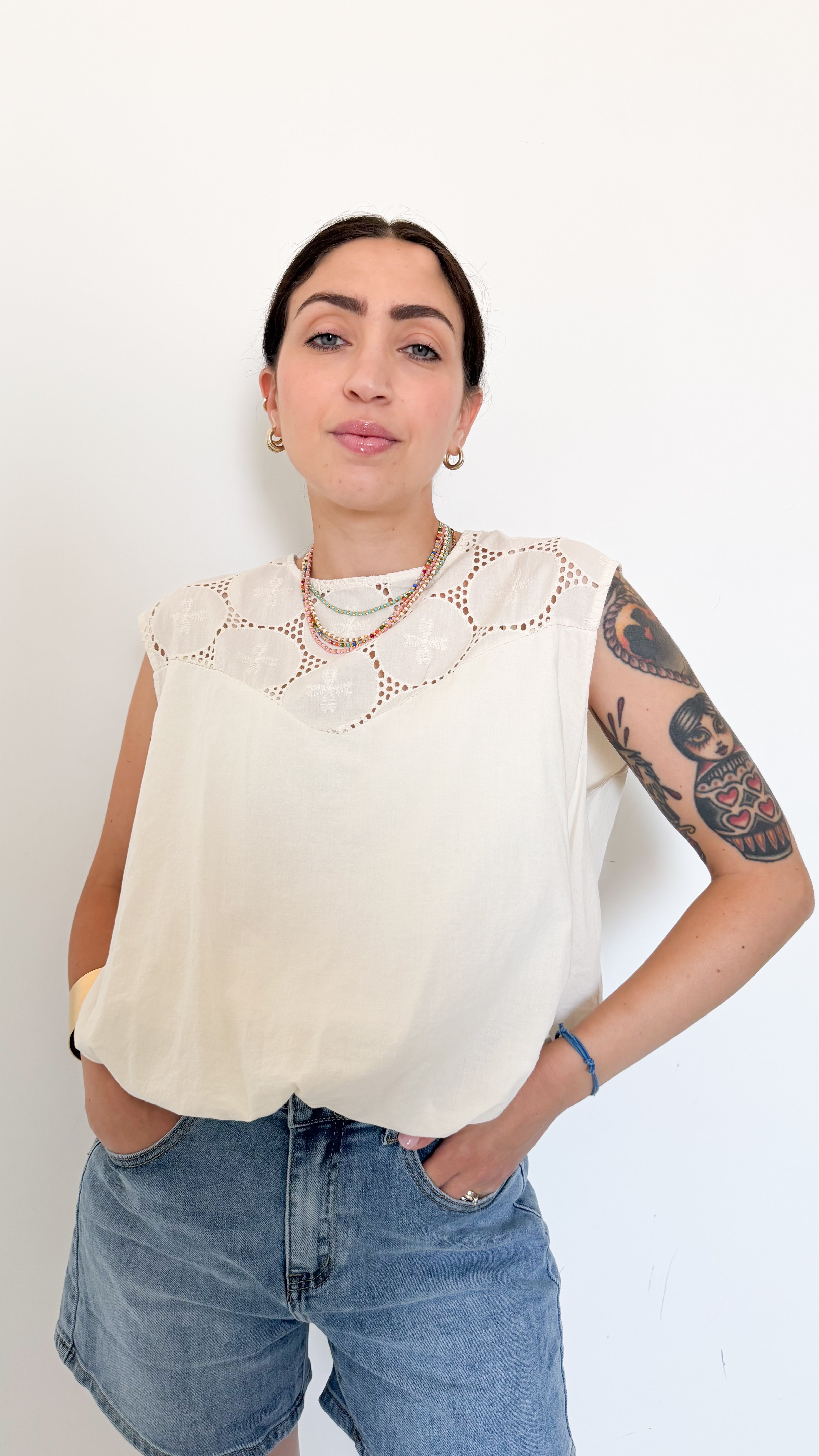 Blusa Burro In Cotone