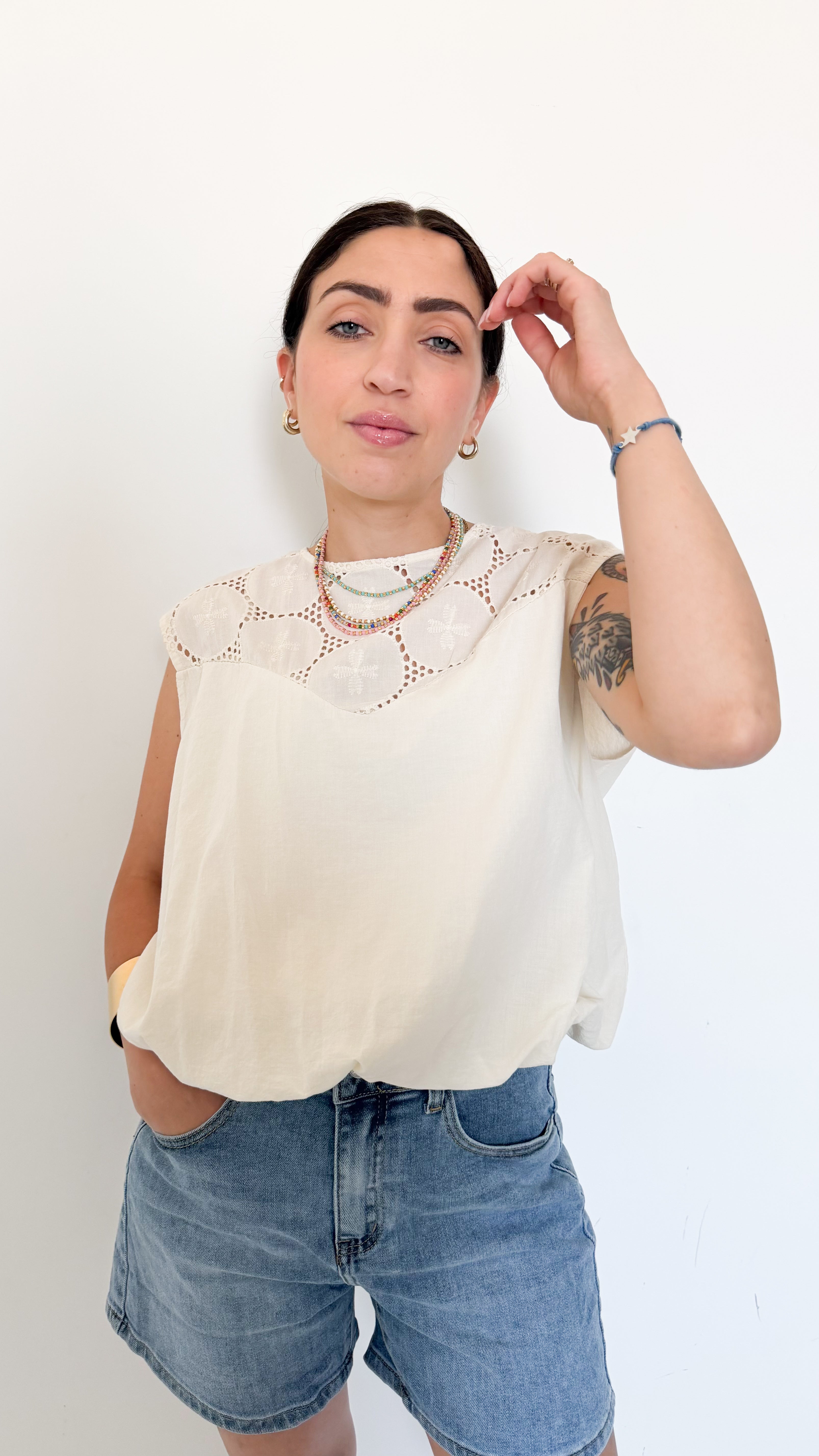 Blusa Burro In Cotone