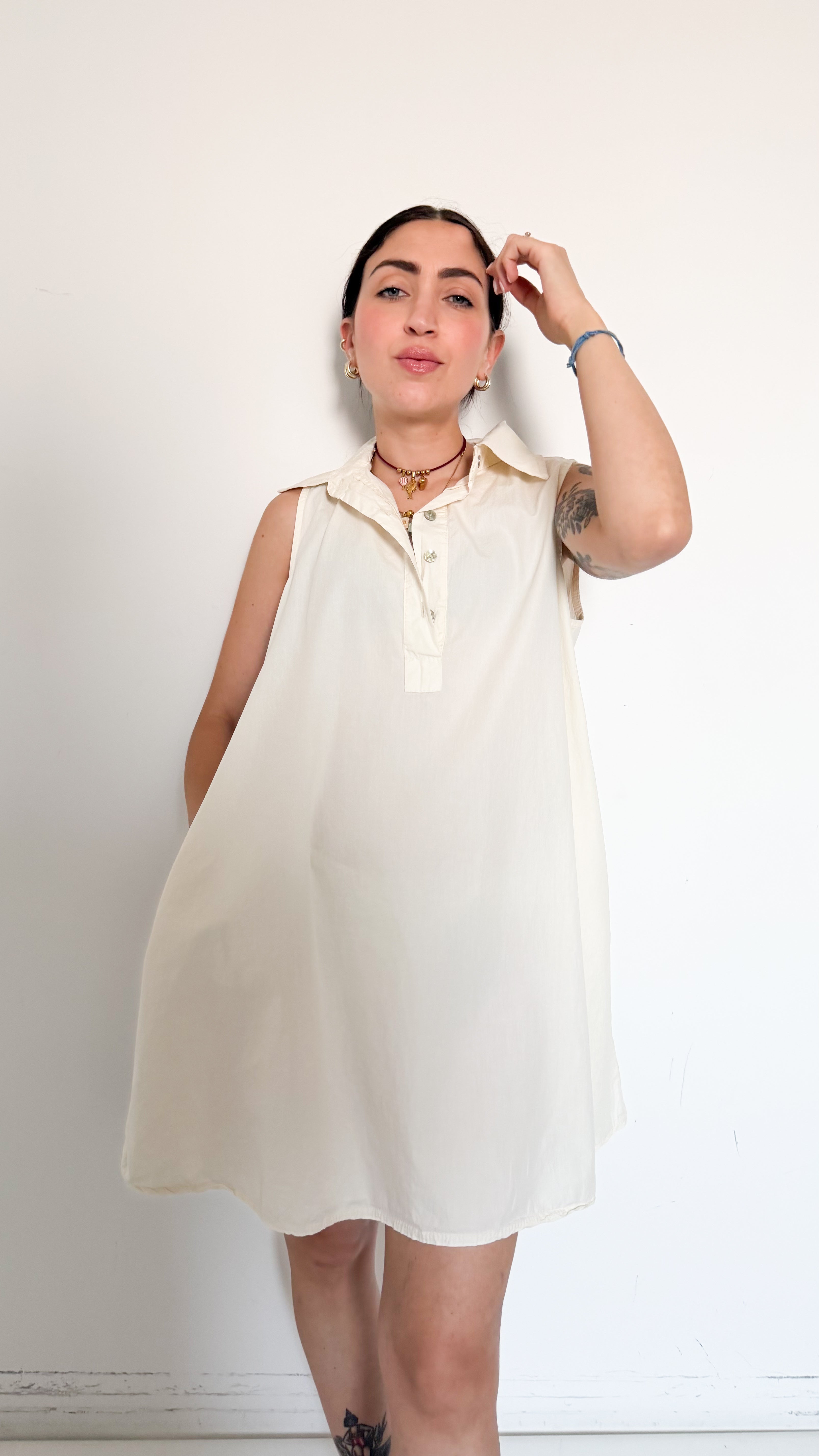 Vestito Burro In Cotone