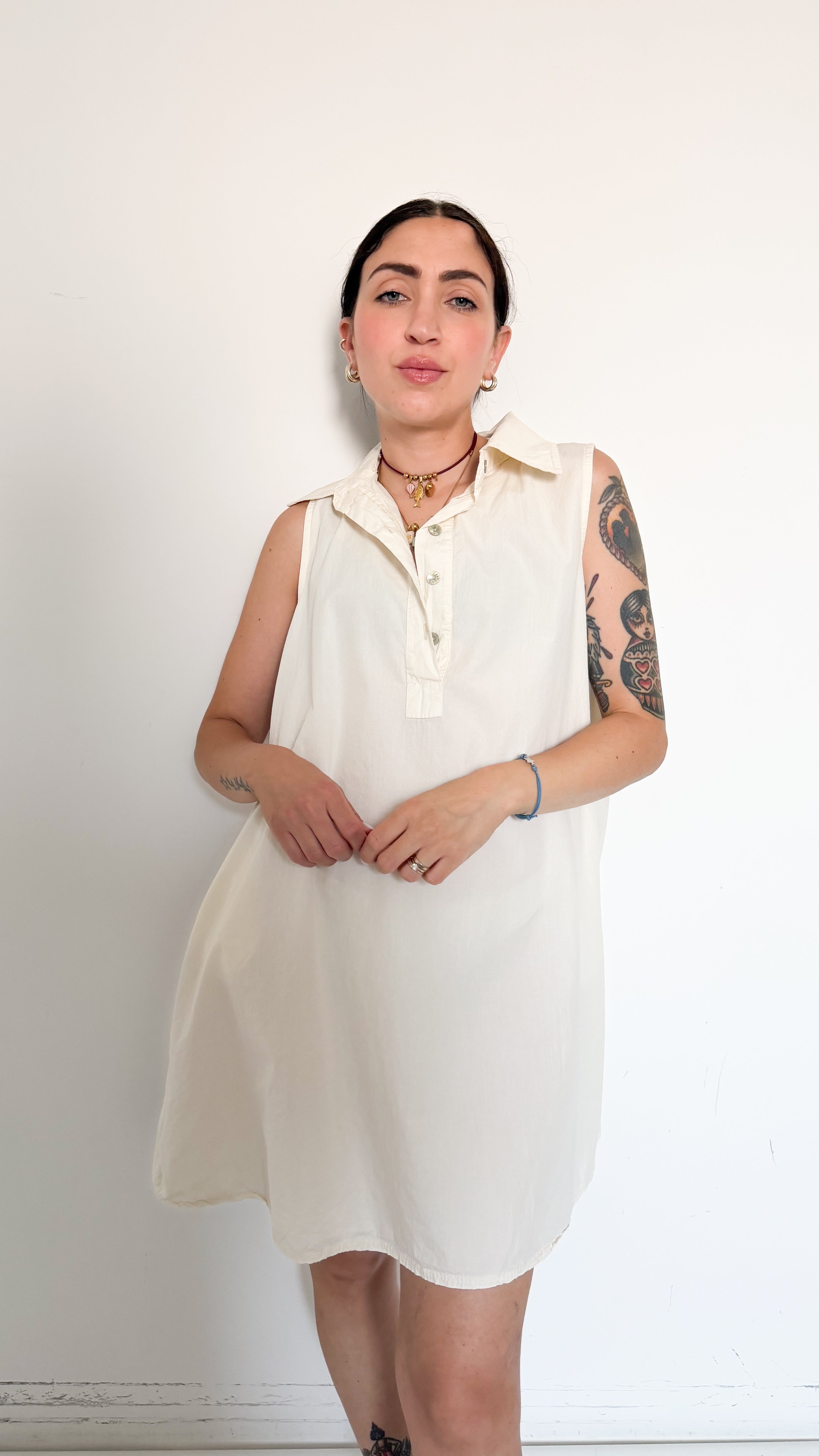 Vestito Burro In Cotone