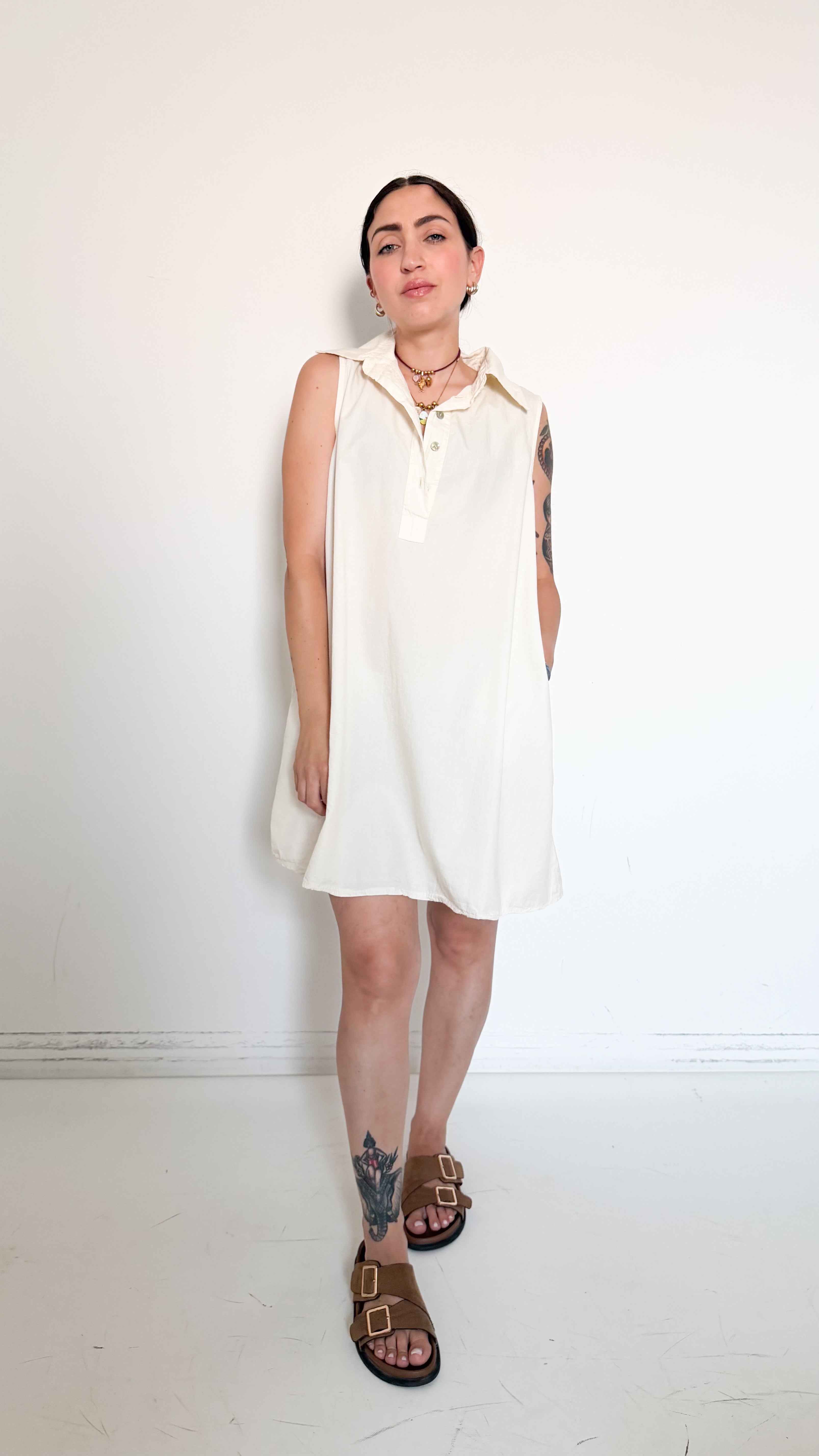 Vestito Burro In Cotone