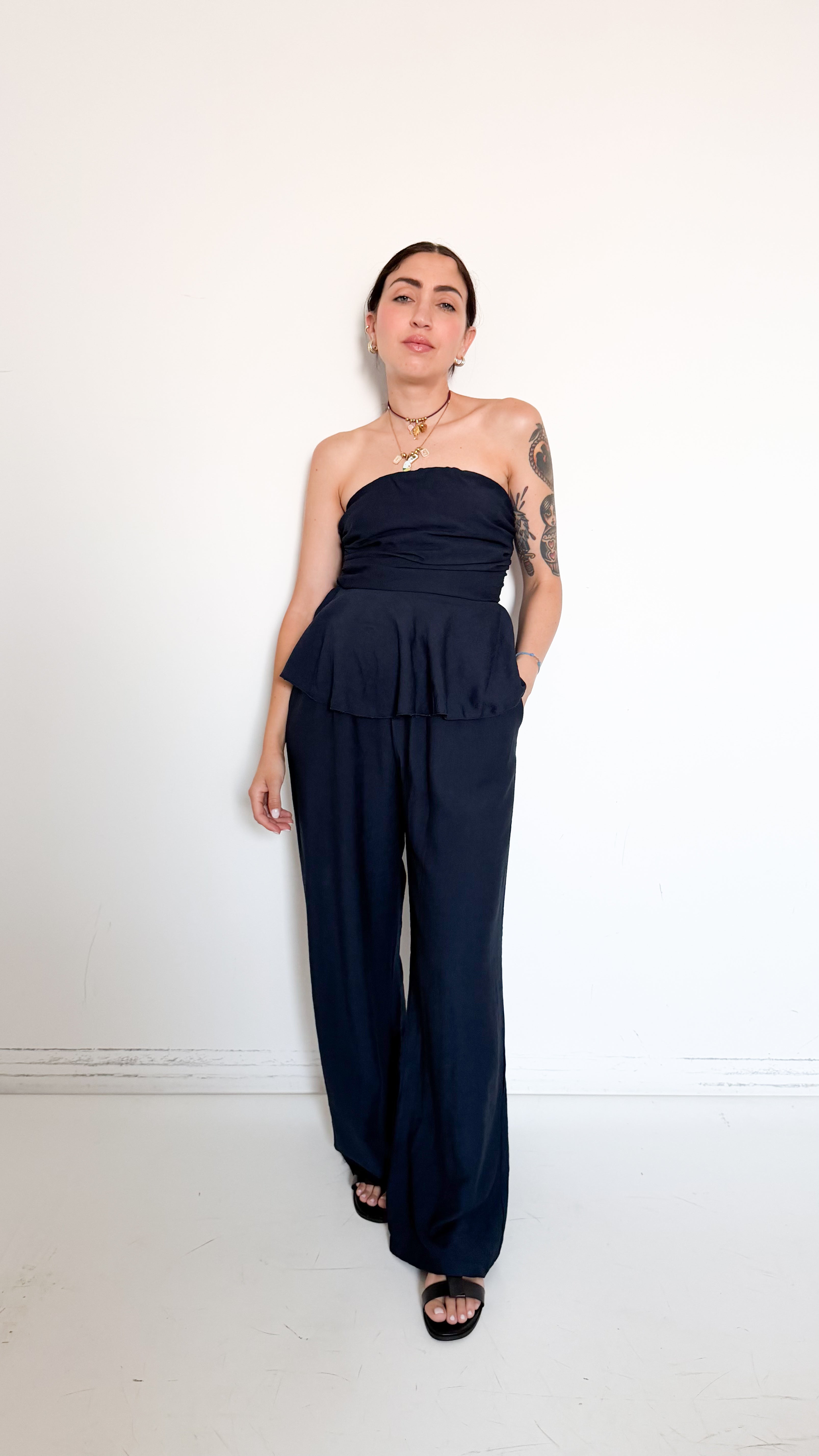 Coordinato Blu Con Top