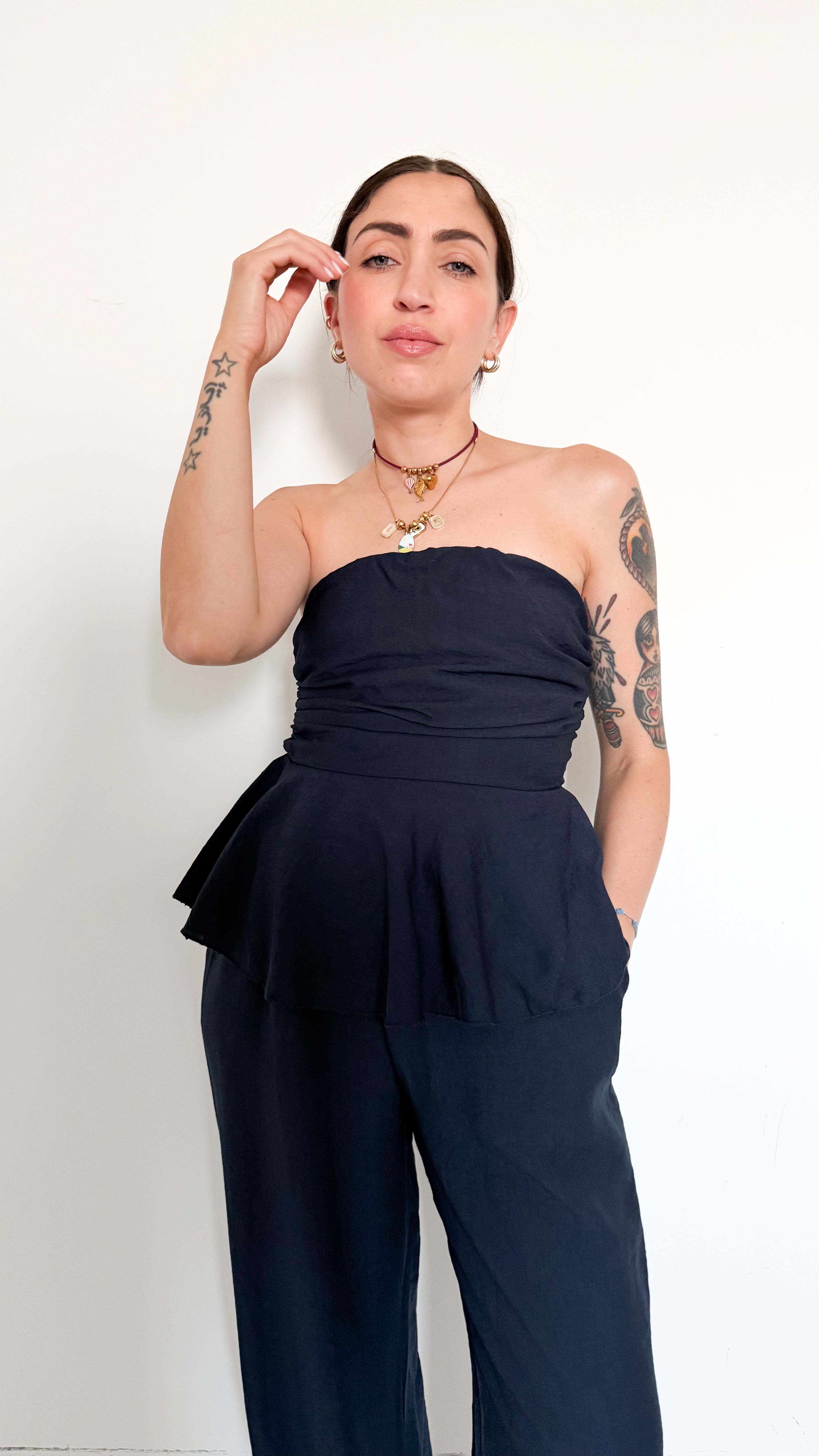 Coordinato Blu Con Top