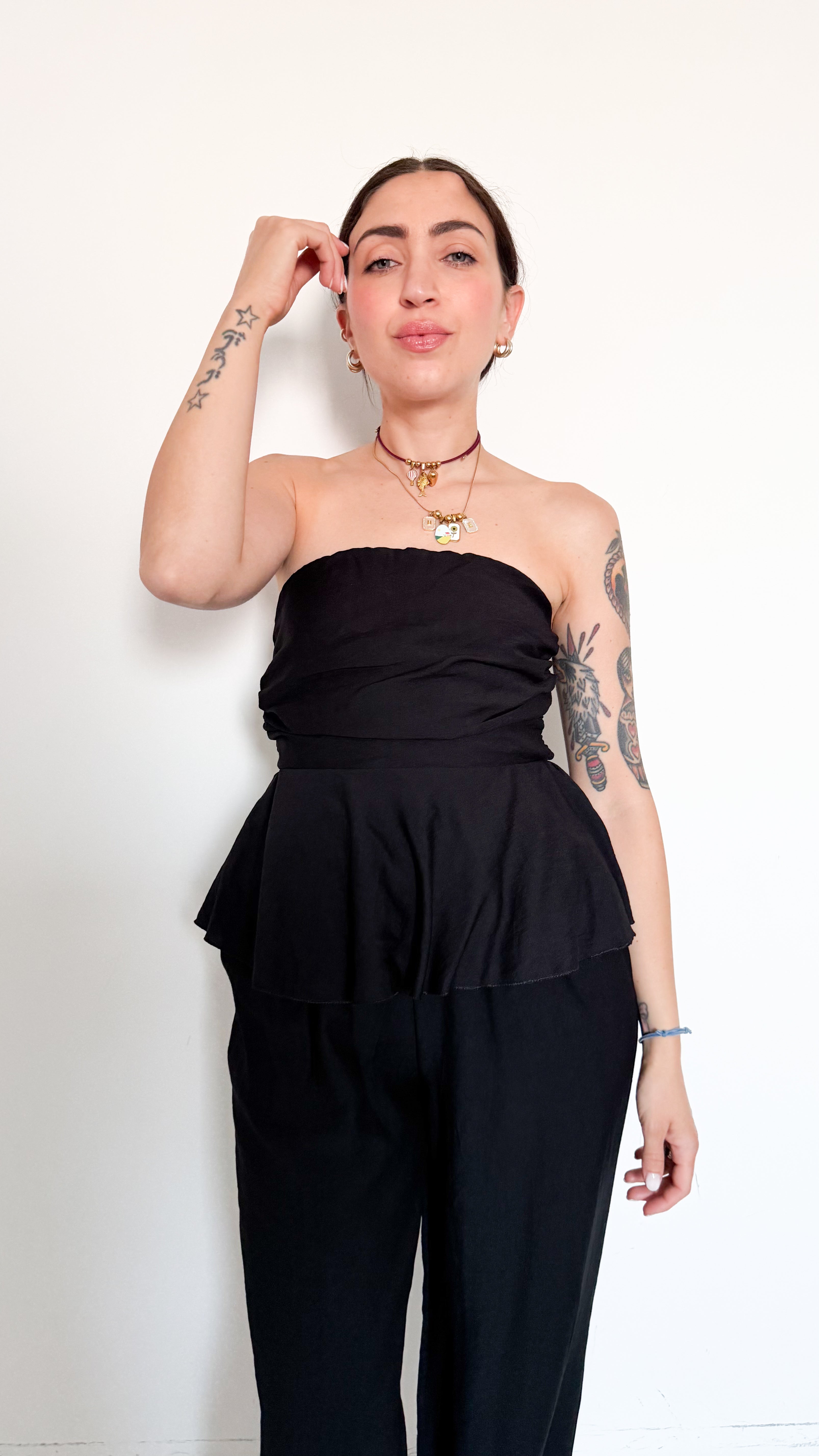 Coordinato Nero Con Top