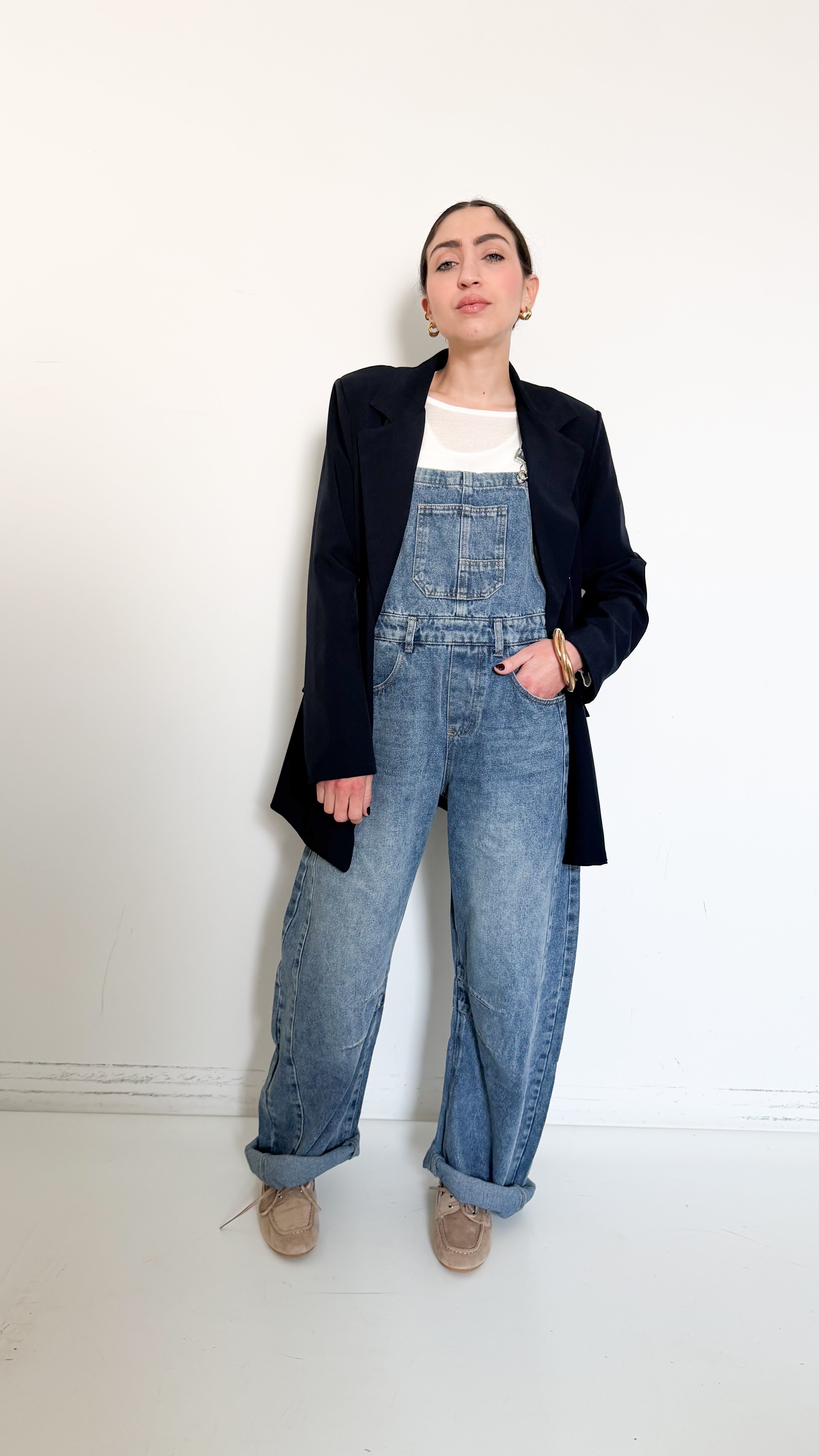 Salopette Barrel In Denim