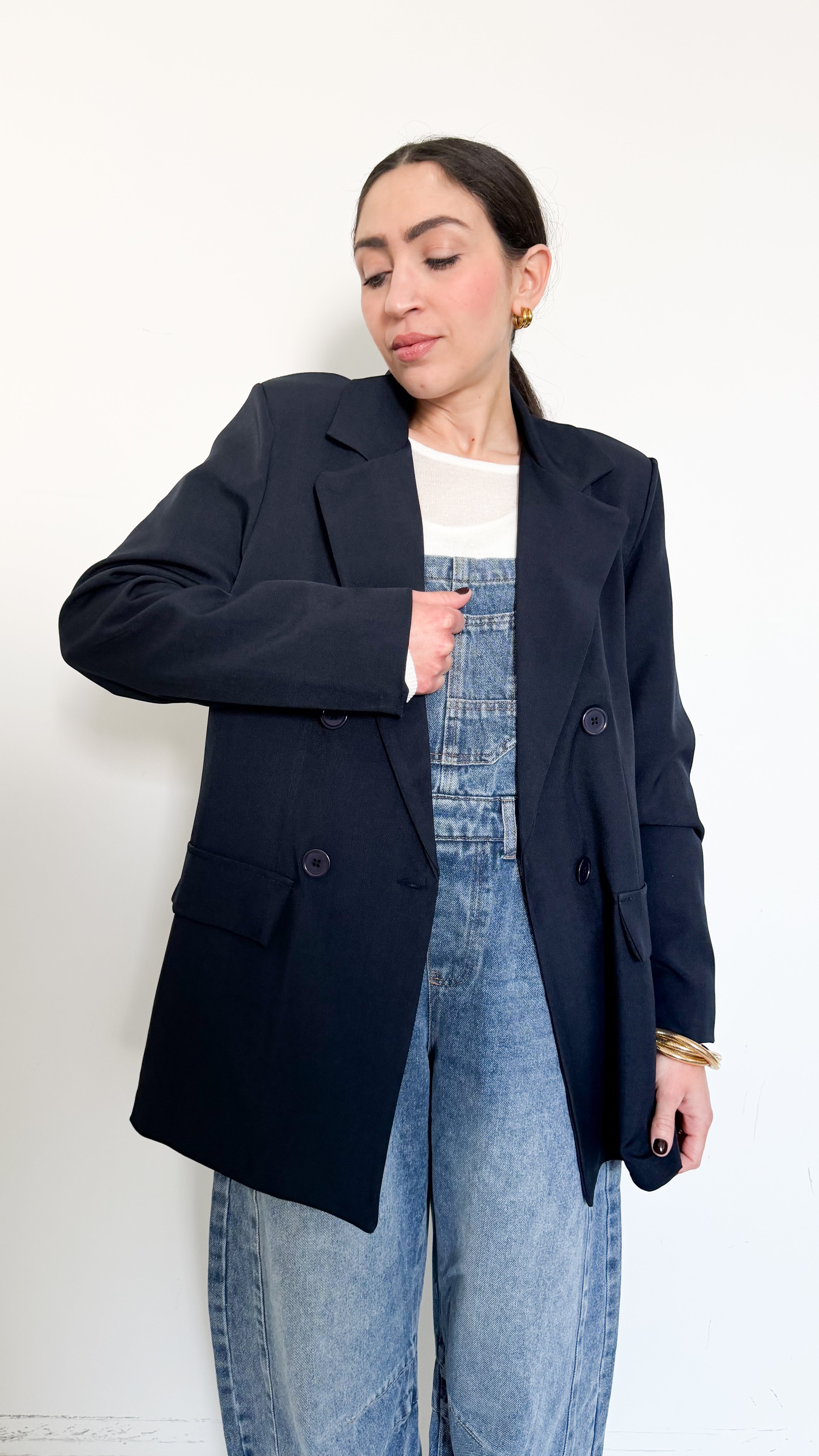 Blazer Basic Doppiopetto Blu