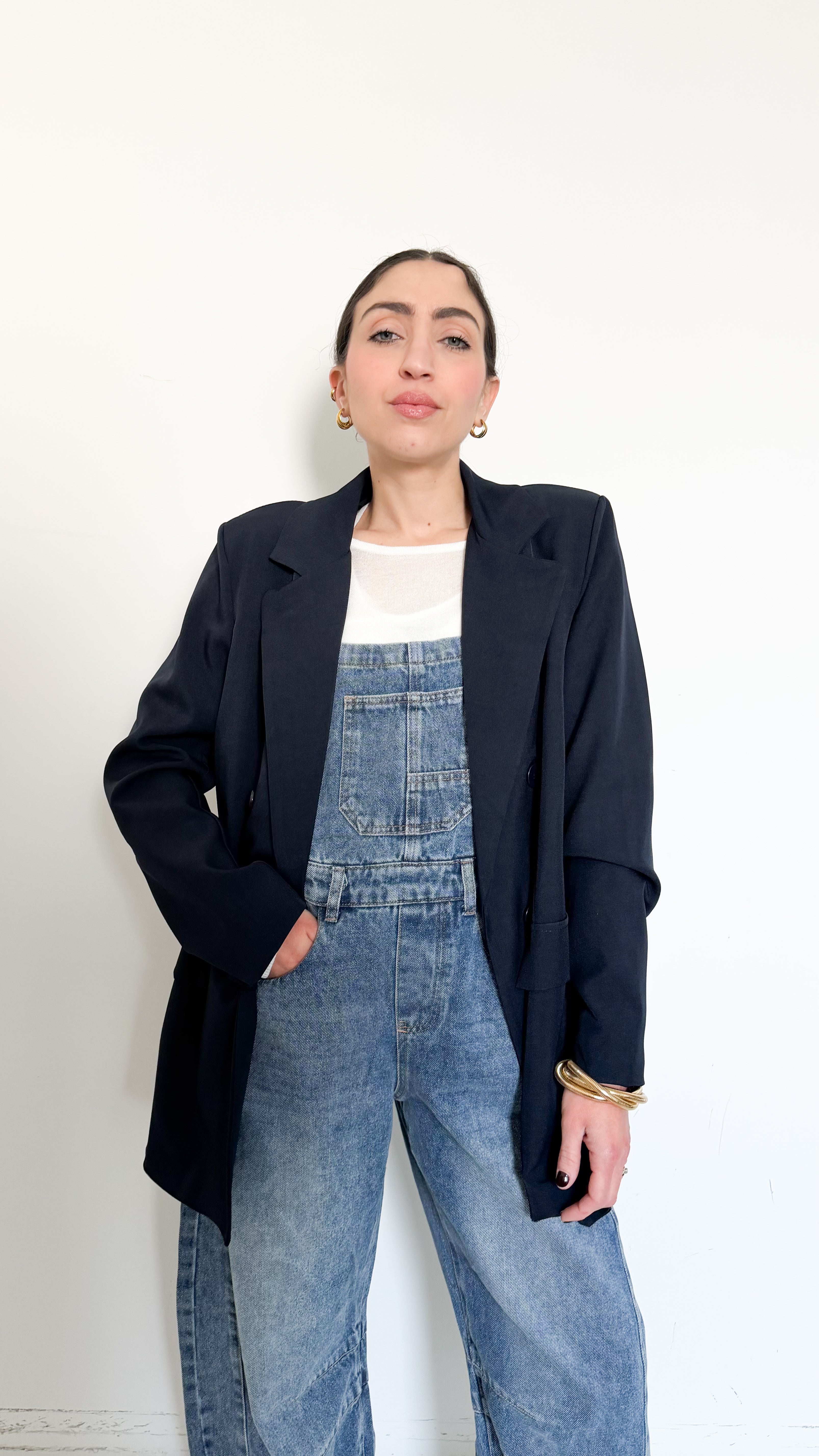 Blazer Basic Doppiopetto Blu