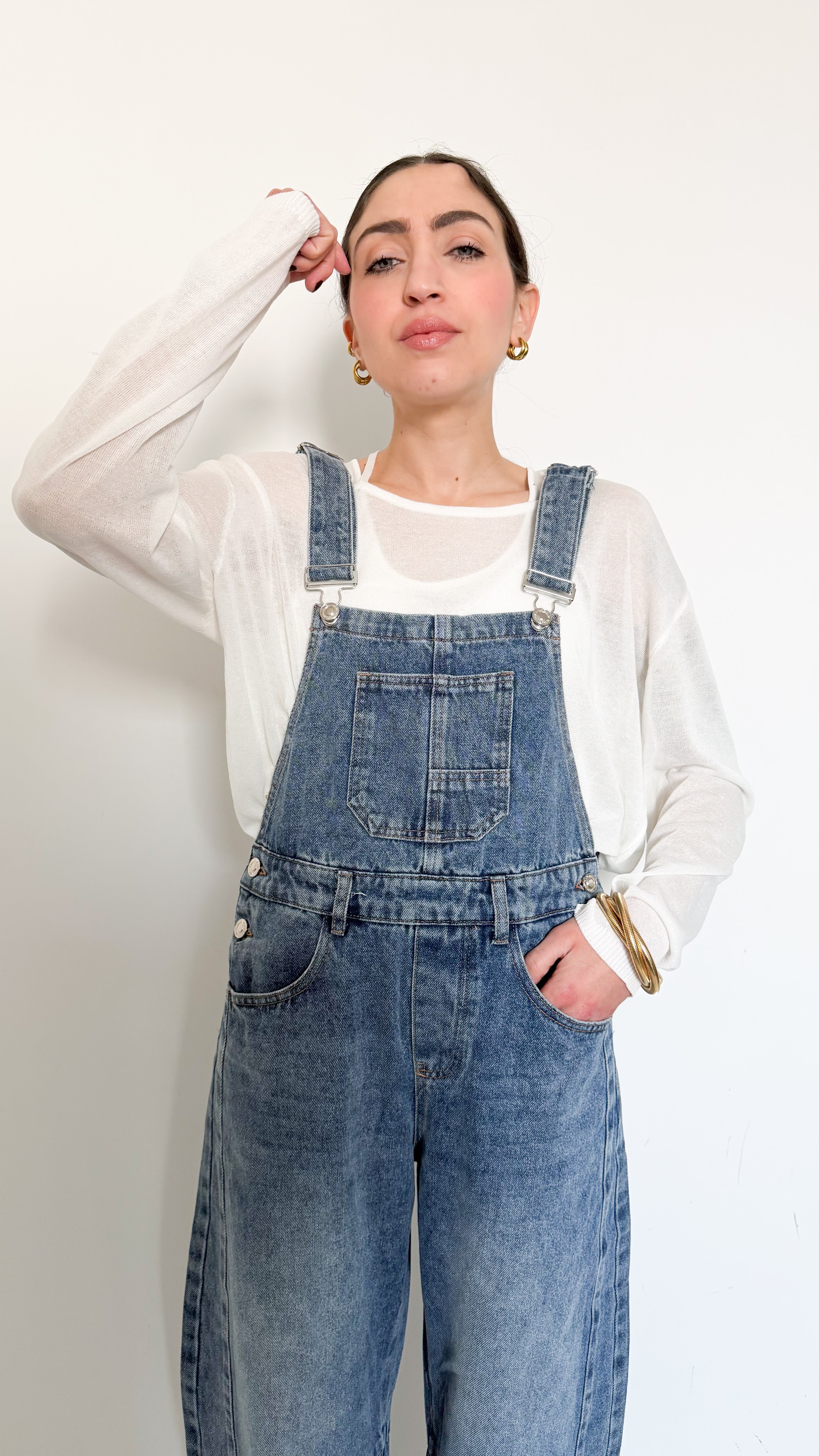 Salopette Barrel In Denim