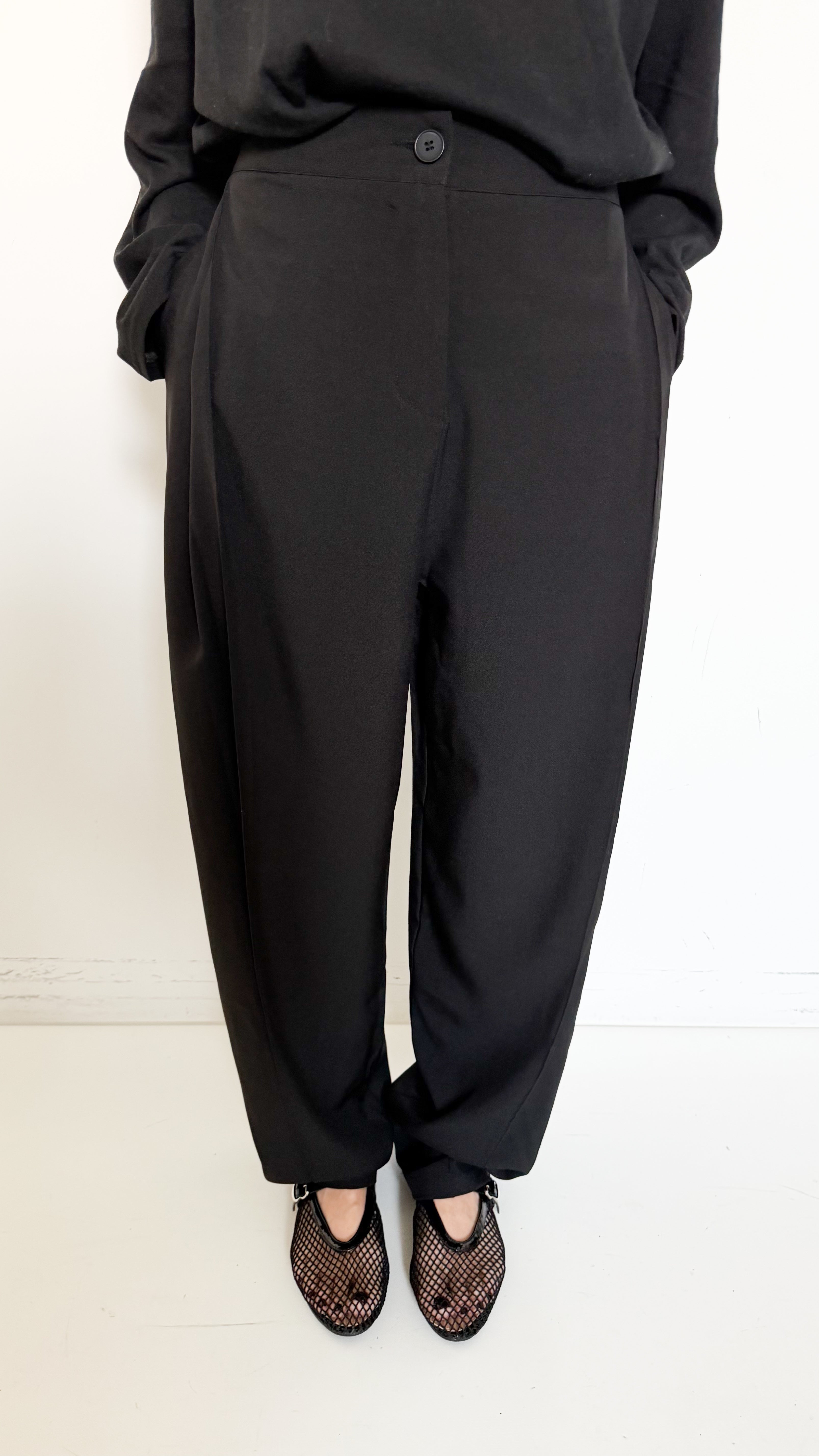 Pantaloni Barrel Neri