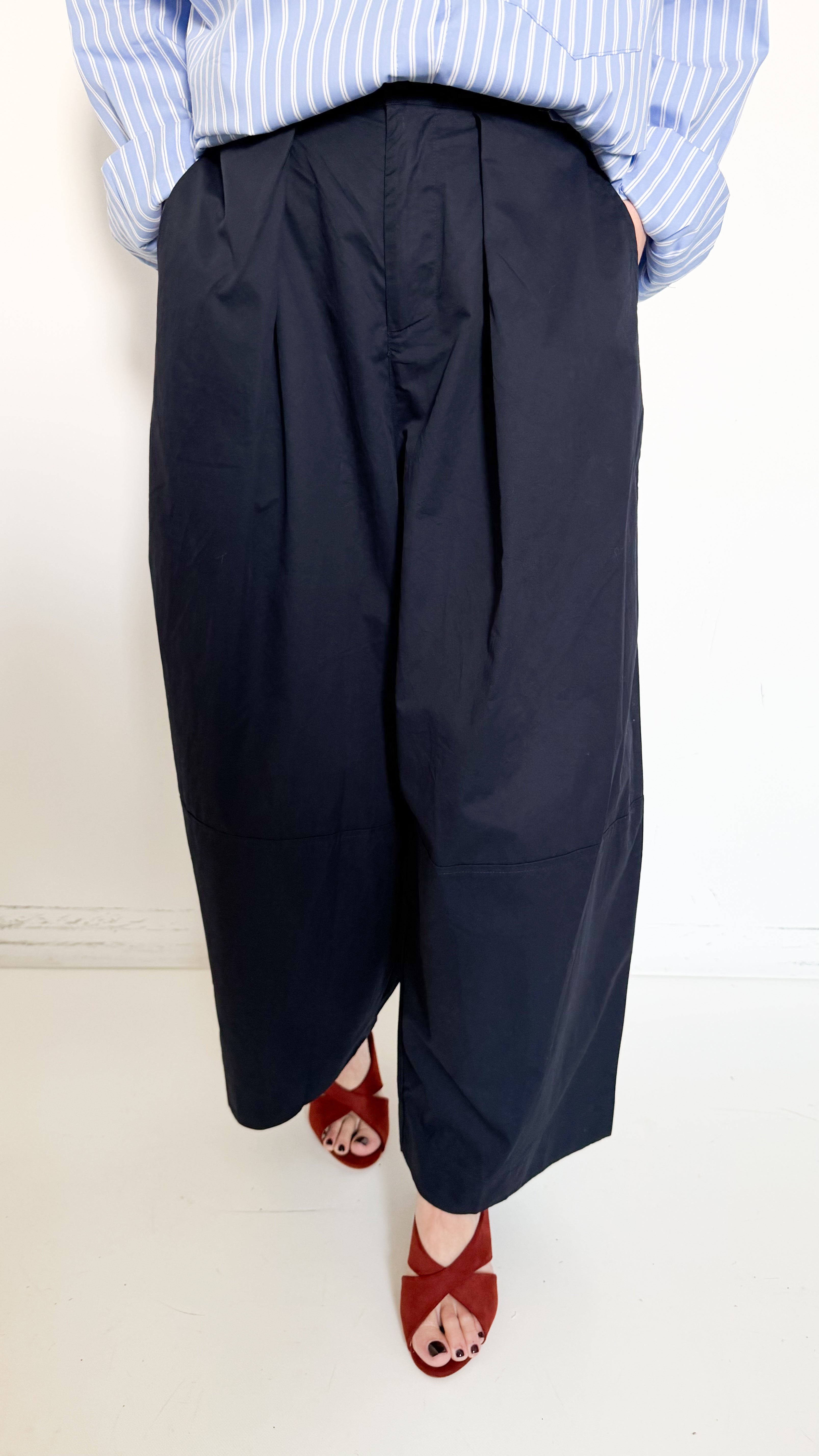 Pantaloni Blu In Cotone