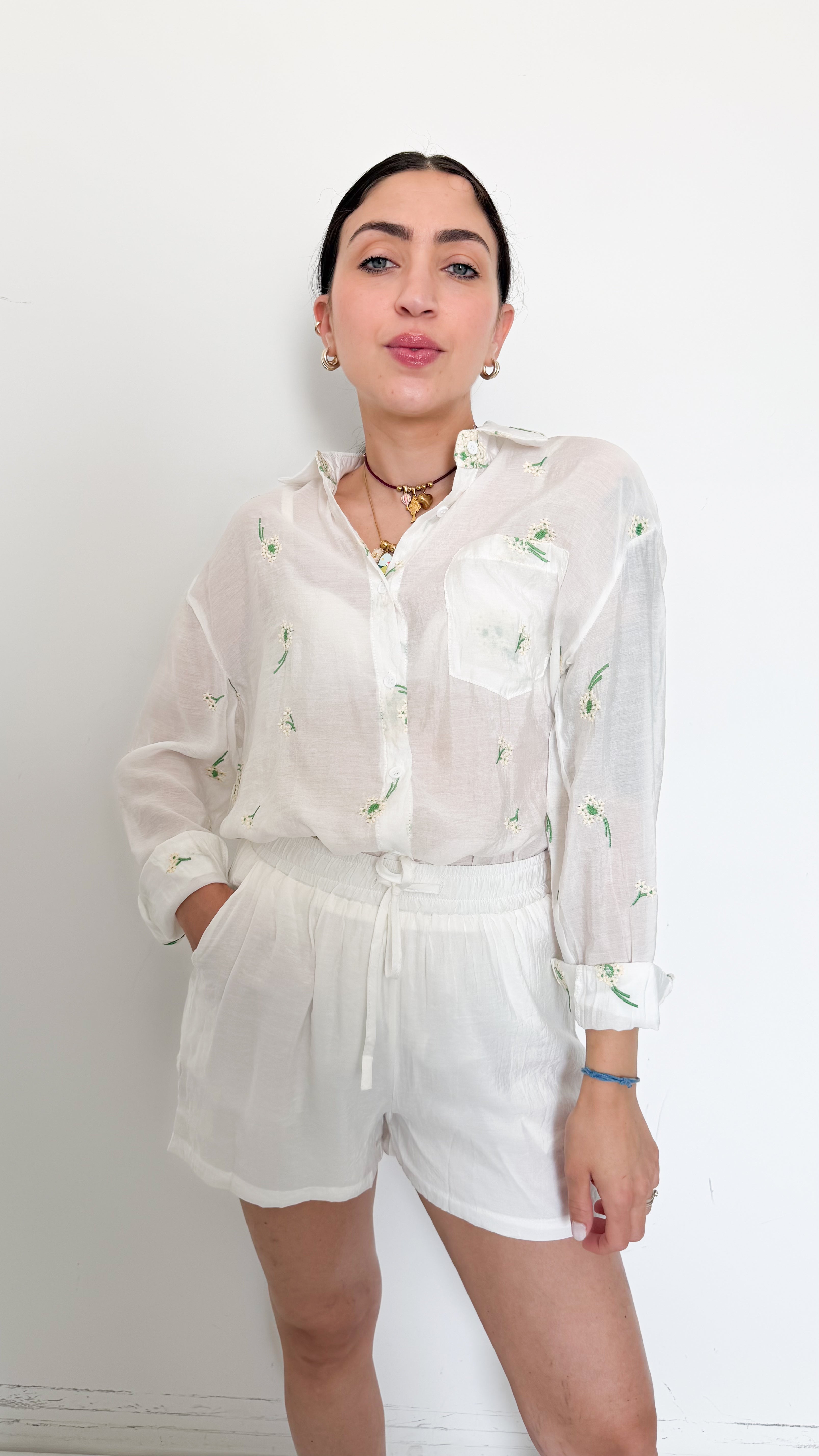 Coordinato Bianco A Fantasia