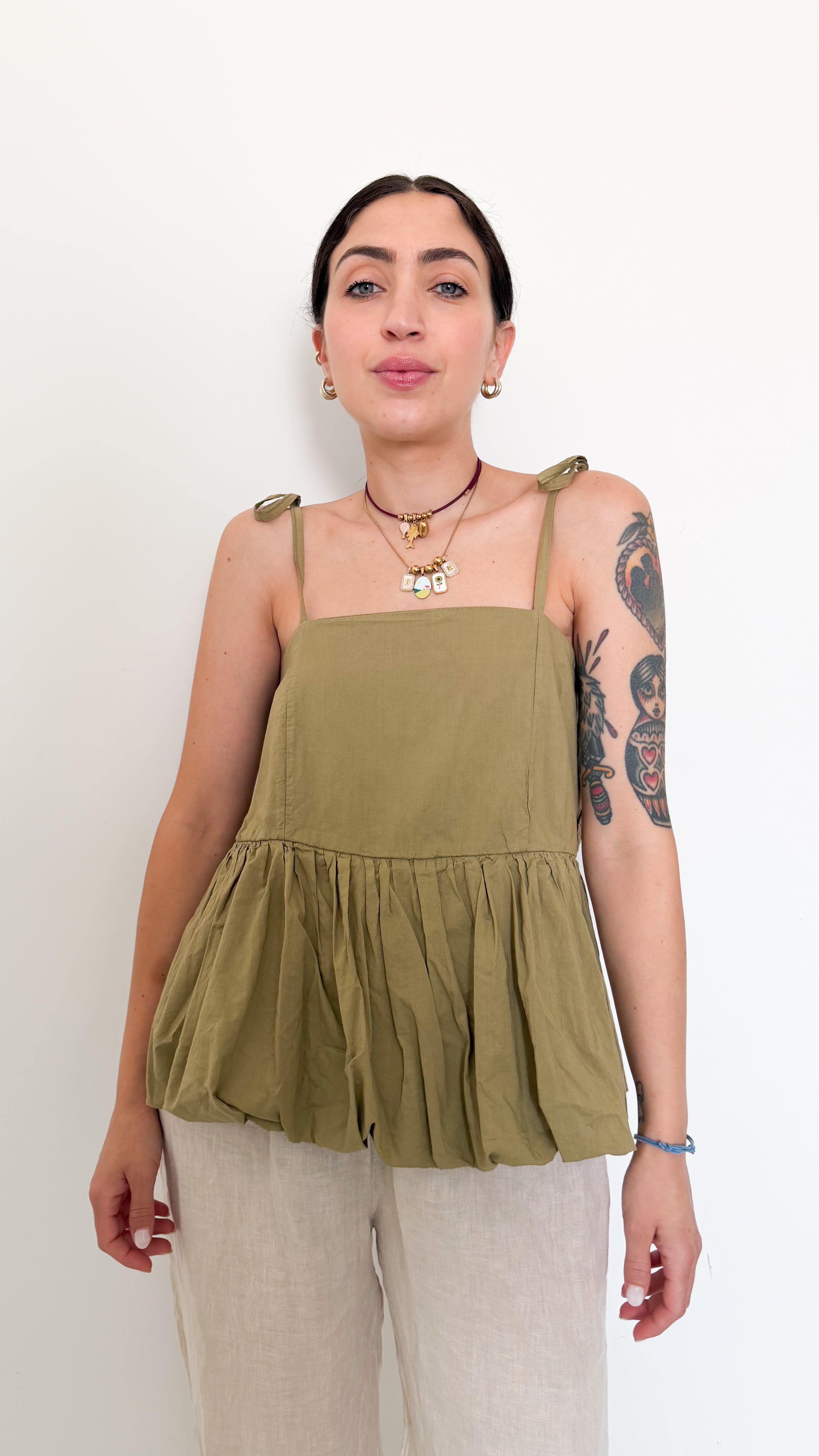 Top Verde Con Balza