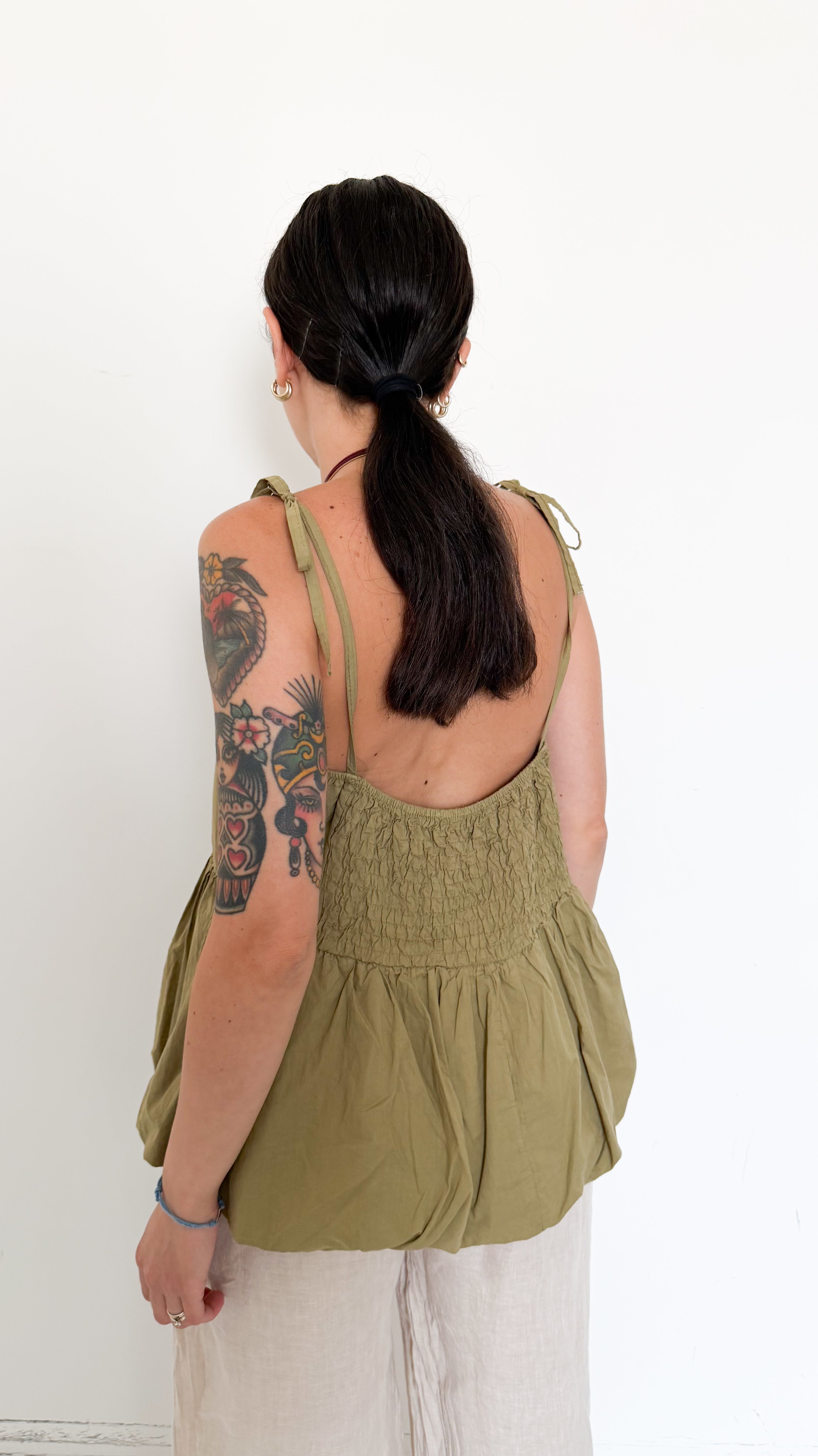 Top Verde Con Balza