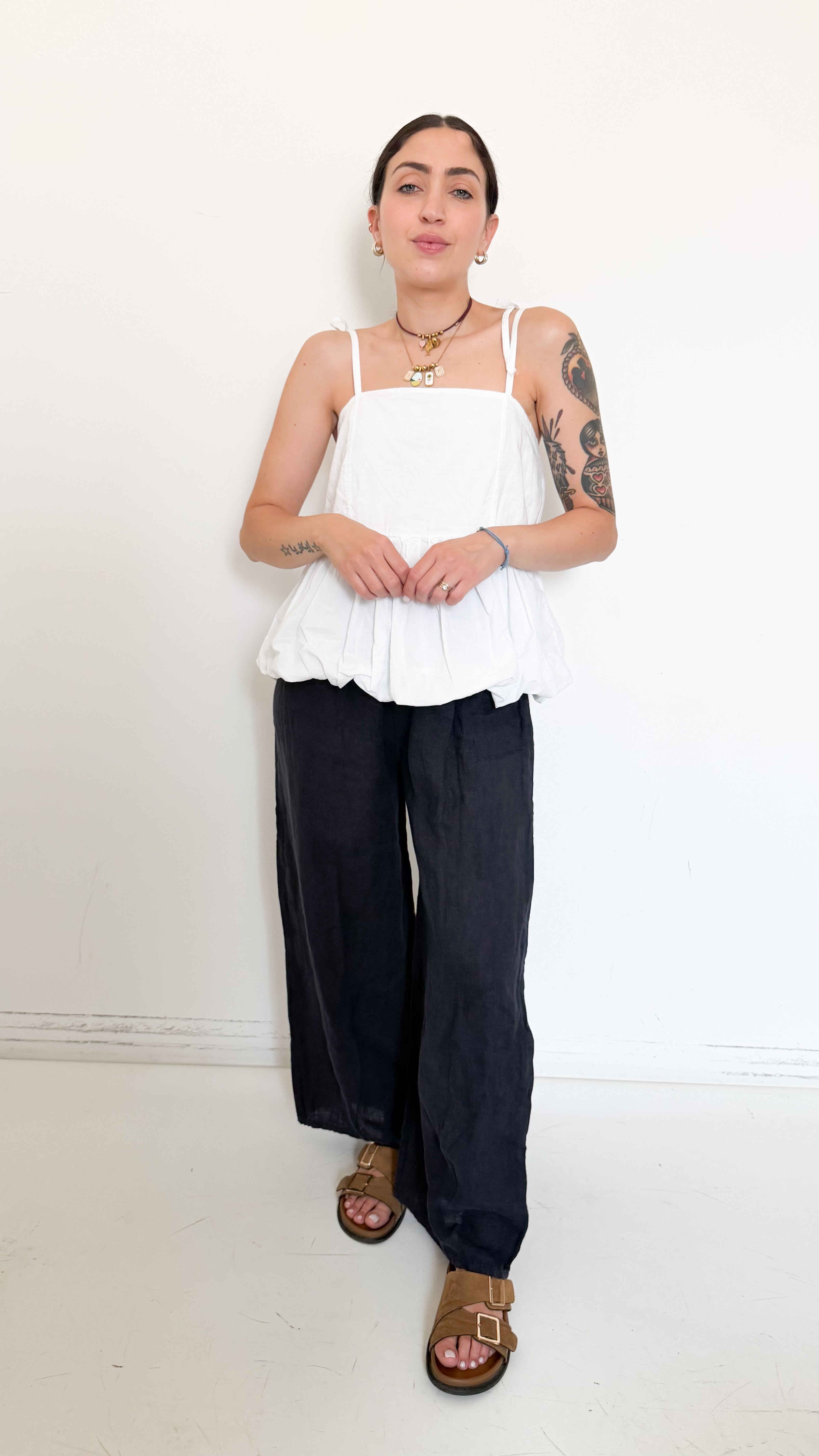 Pantaloni in Lino Blu