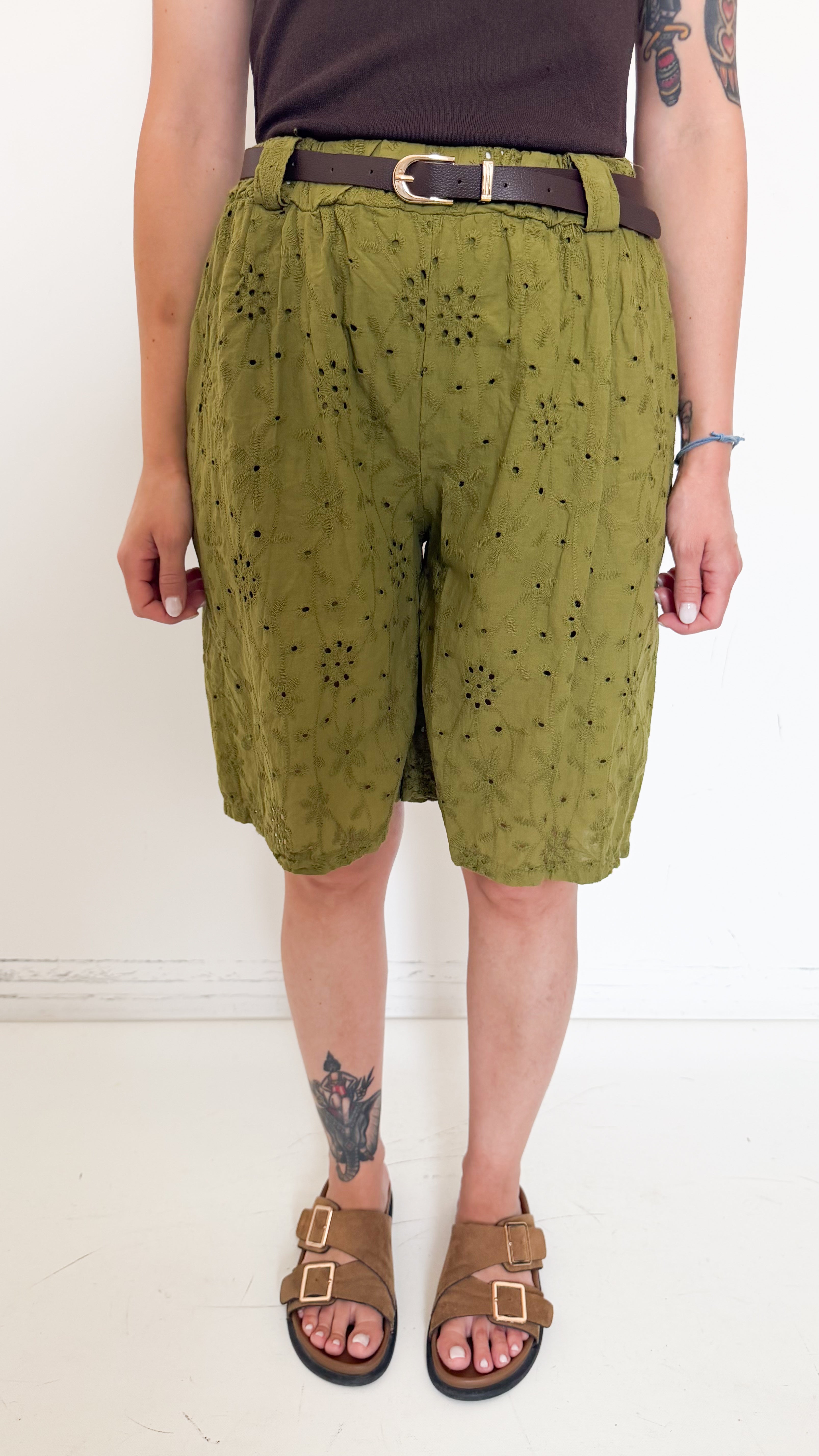 Bermuda Verde In Pizzo