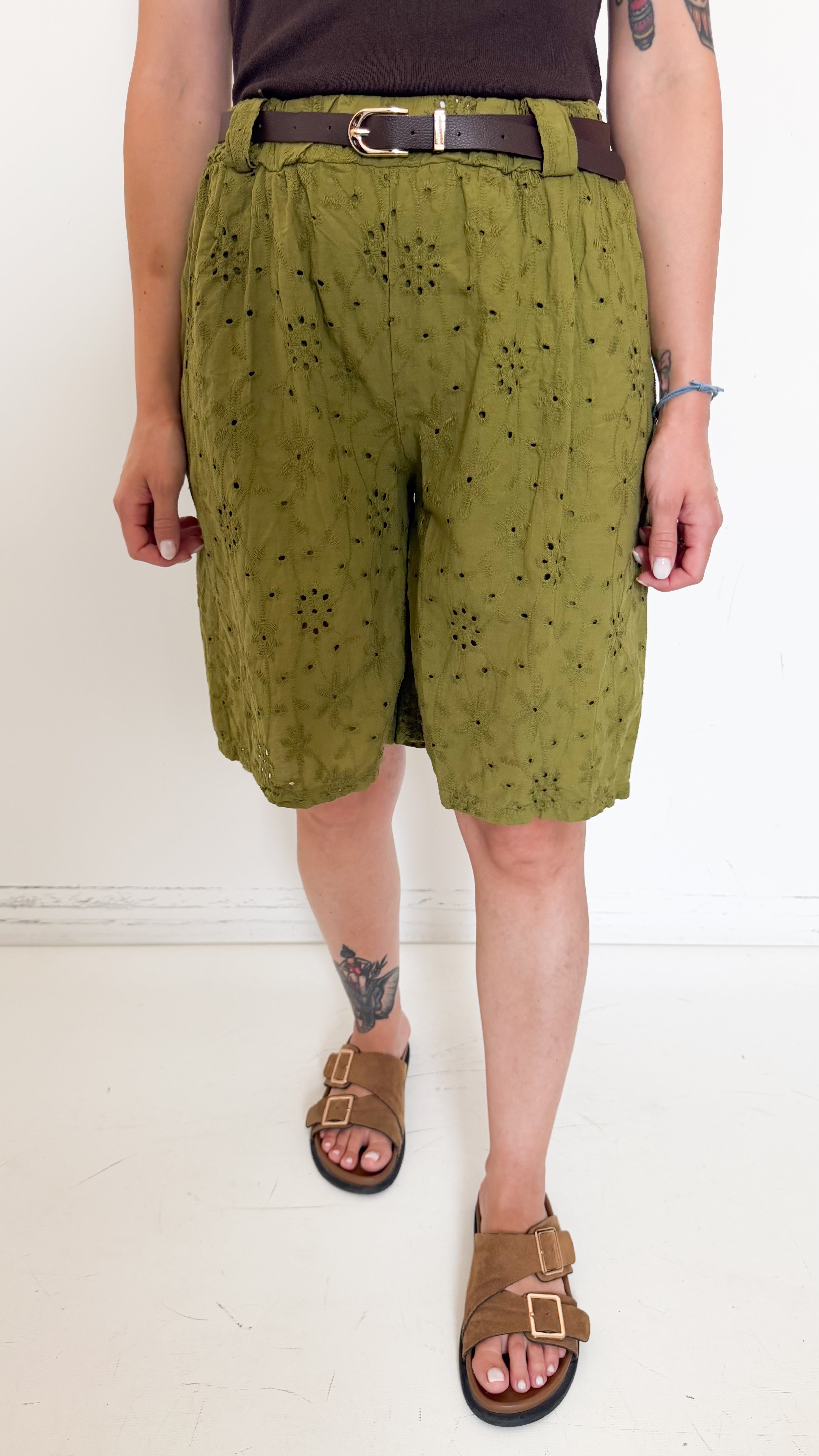 Bermuda Verde In Pizzo