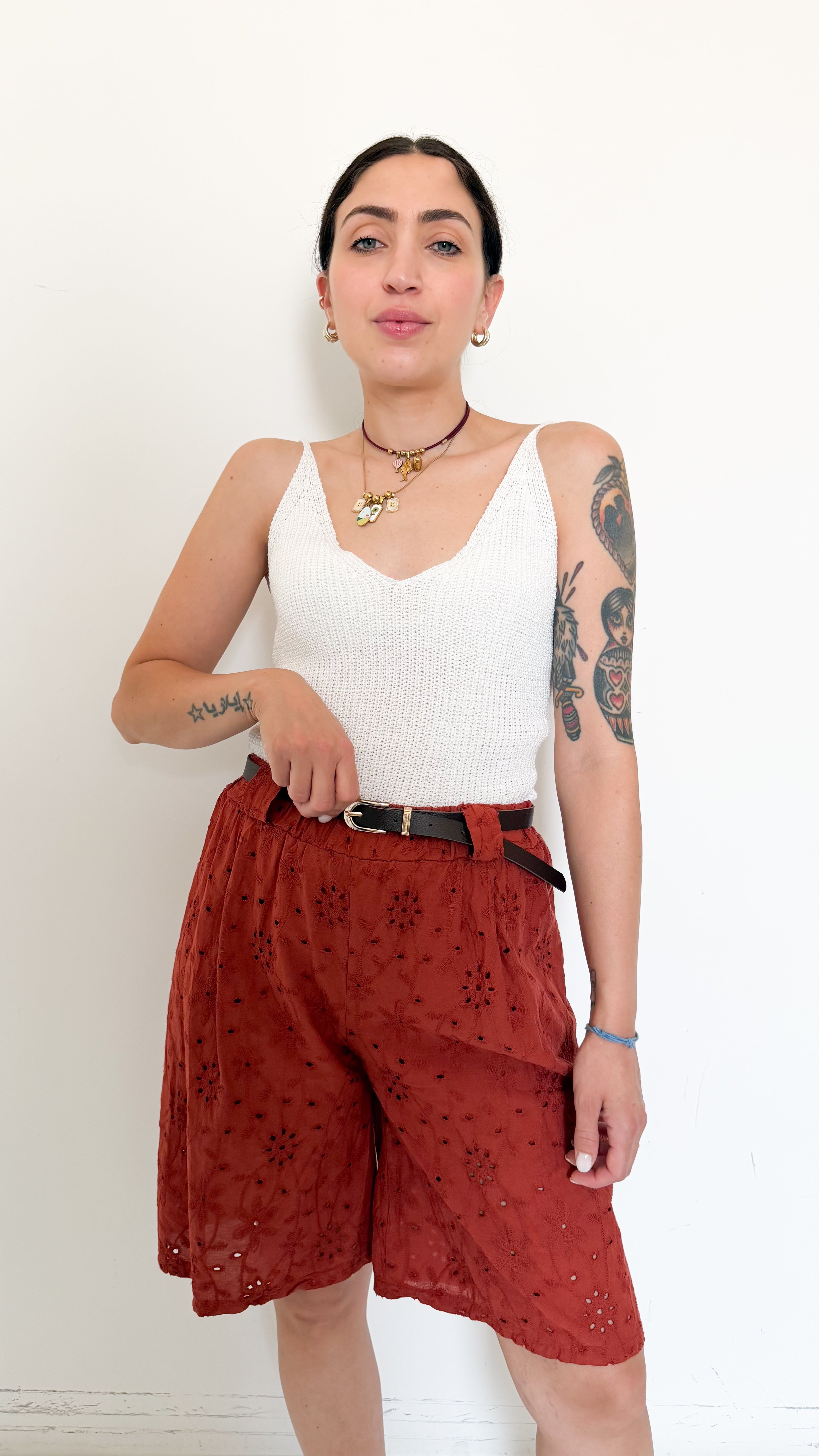 Top In Maglia Bianco