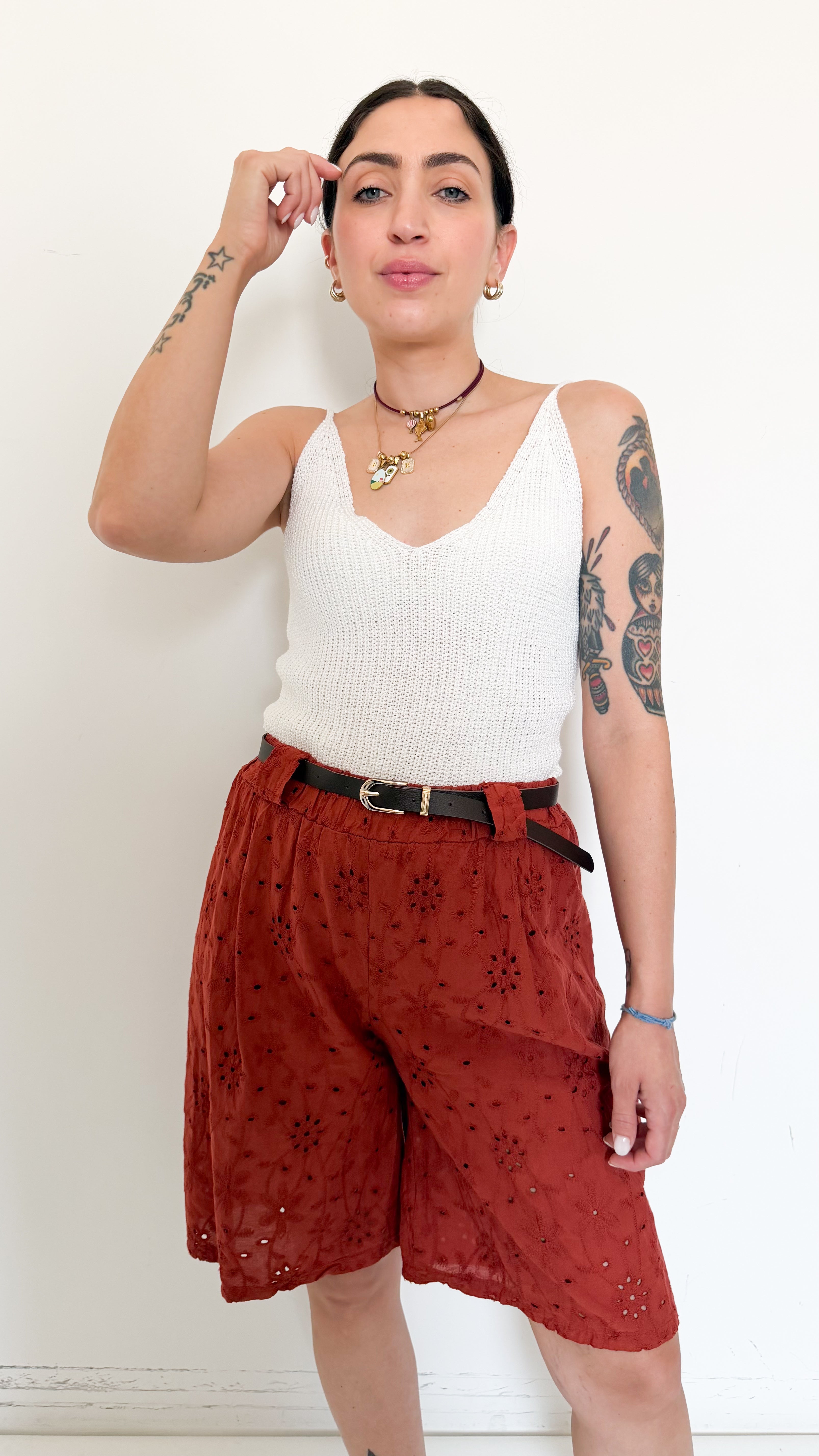 Top In Maglia Bianco