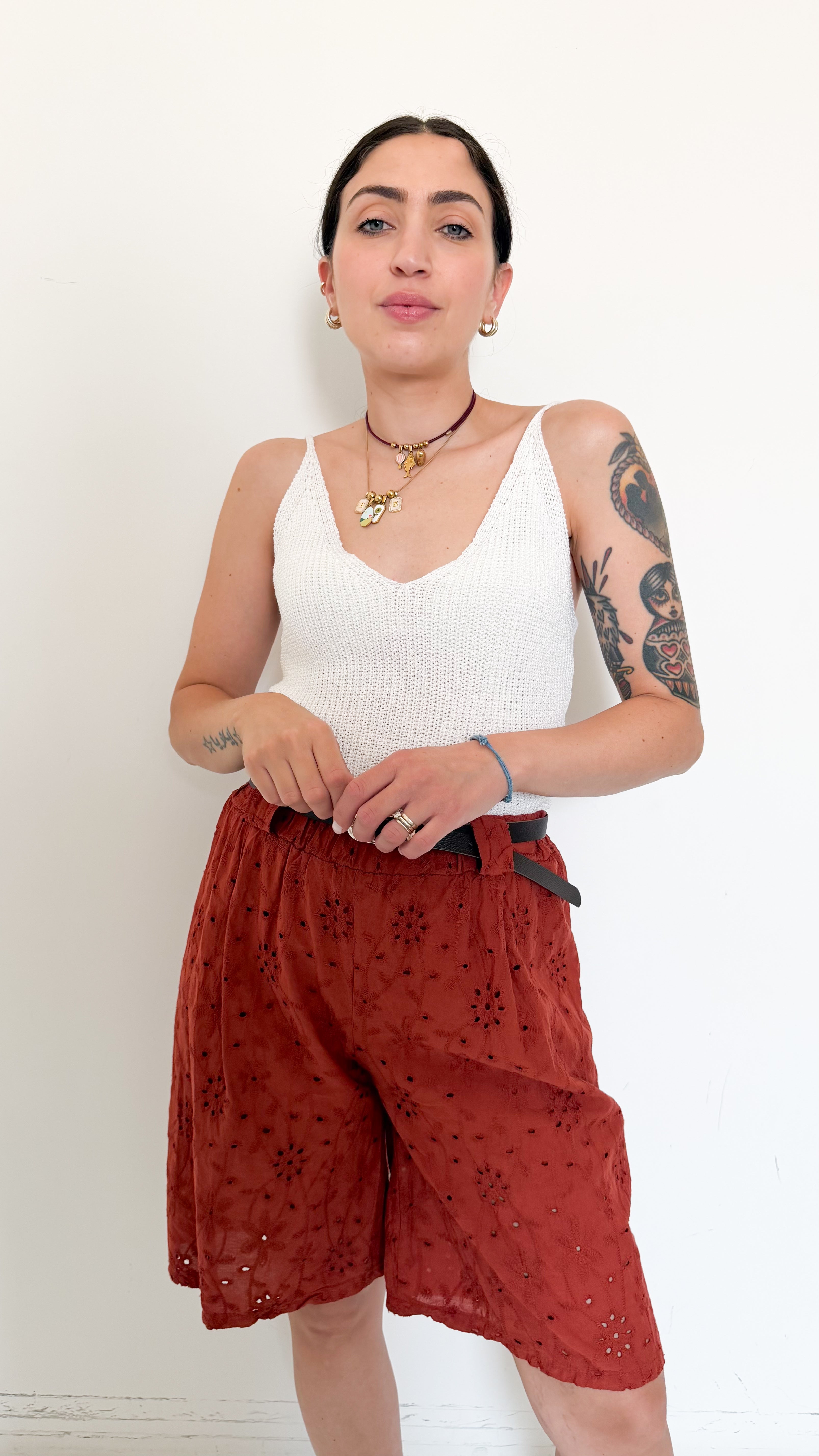 Top In Maglia Bianco