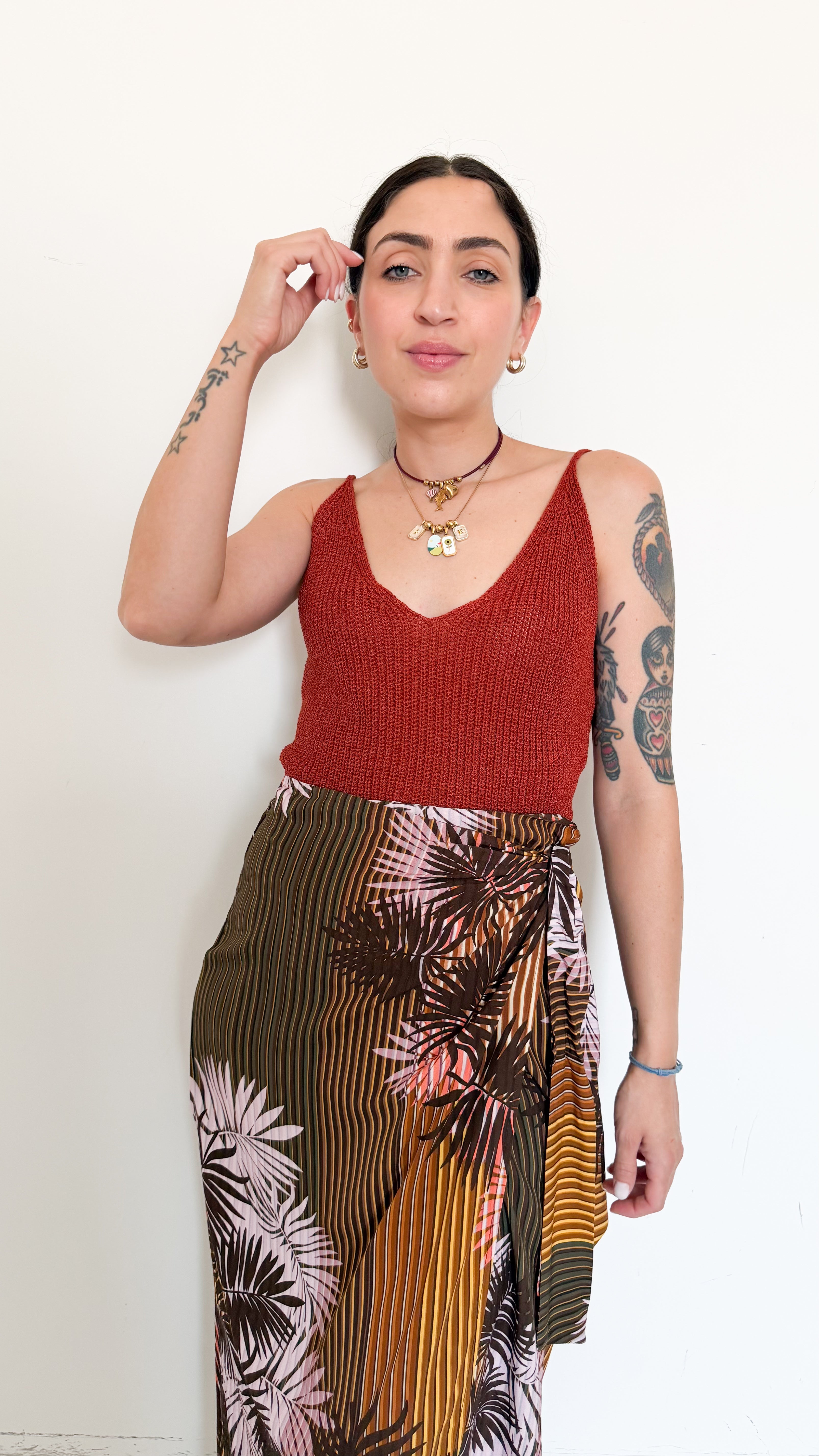 Top In Maglia Ruggine