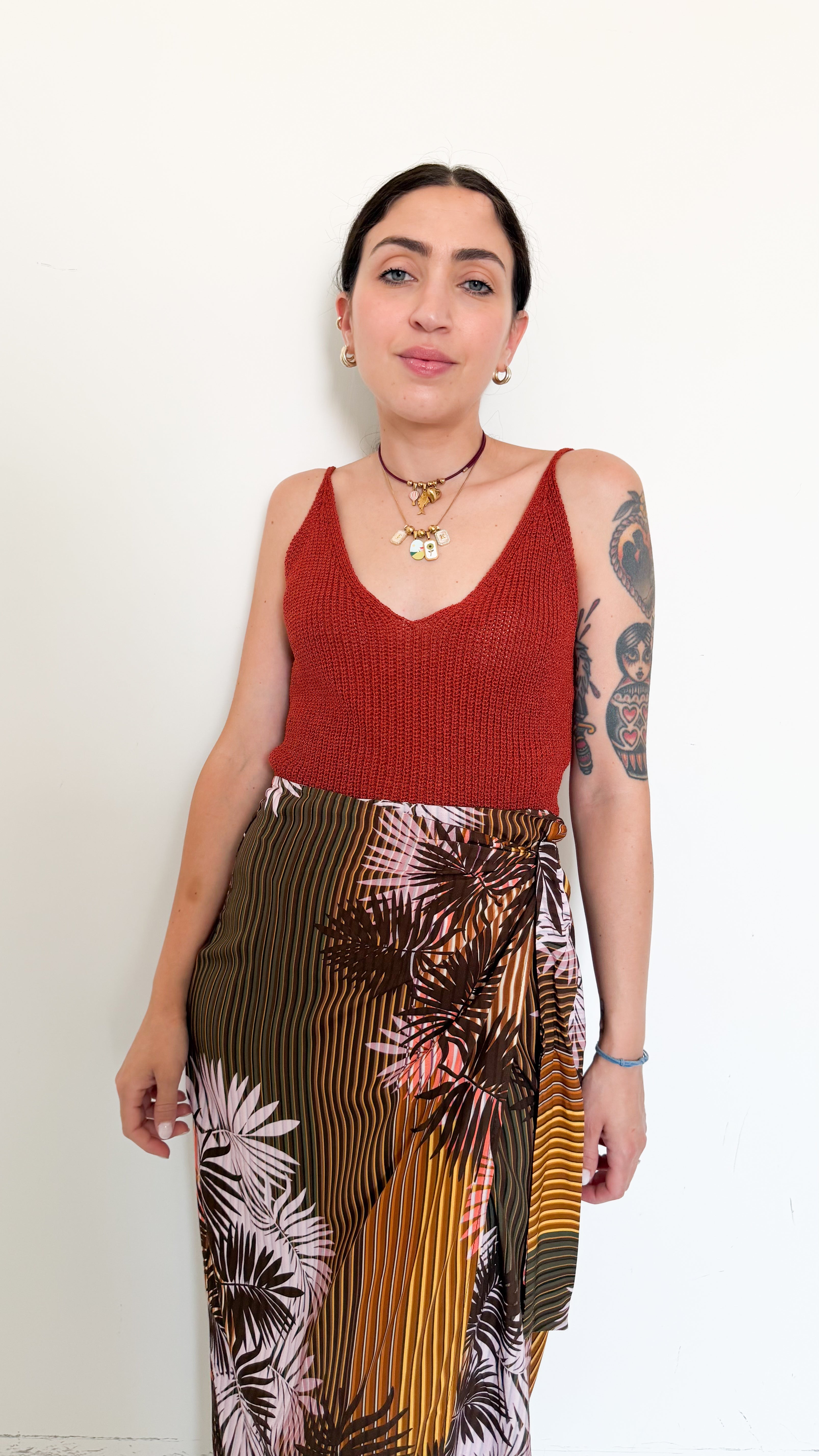 Top In Maglia Ruggine