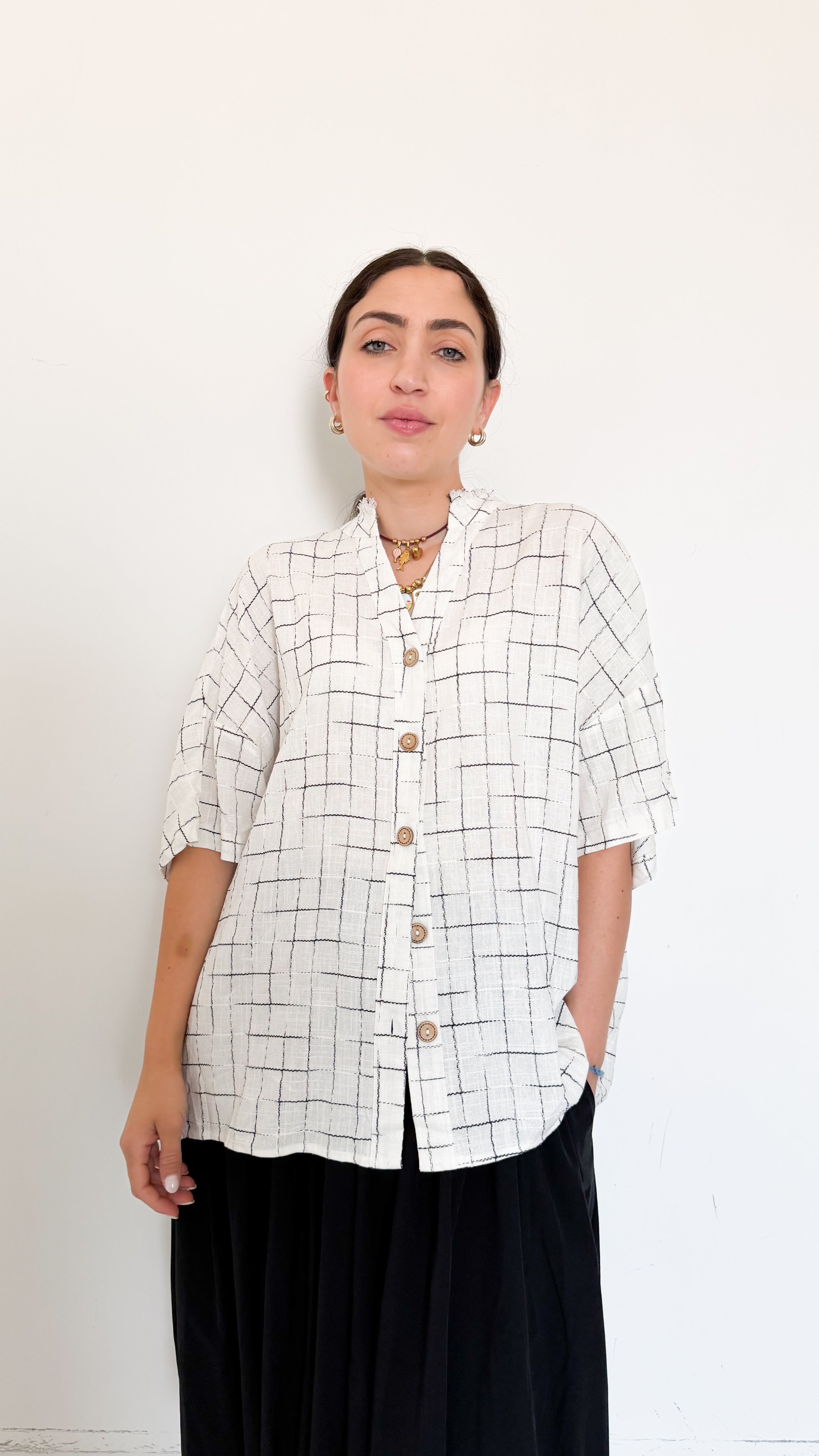 Blusa Over A Quadri