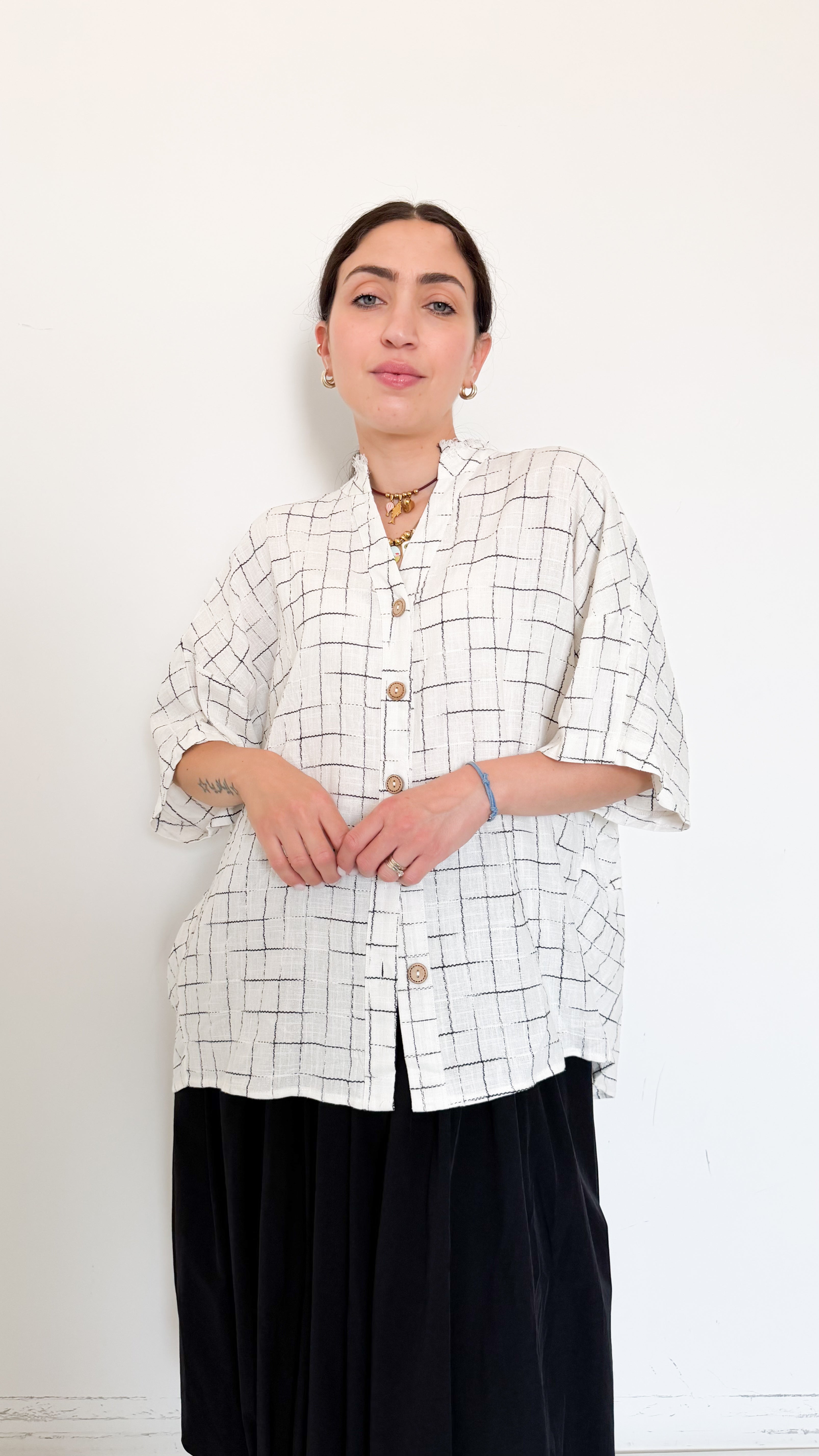 Blusa Over A Quadri
