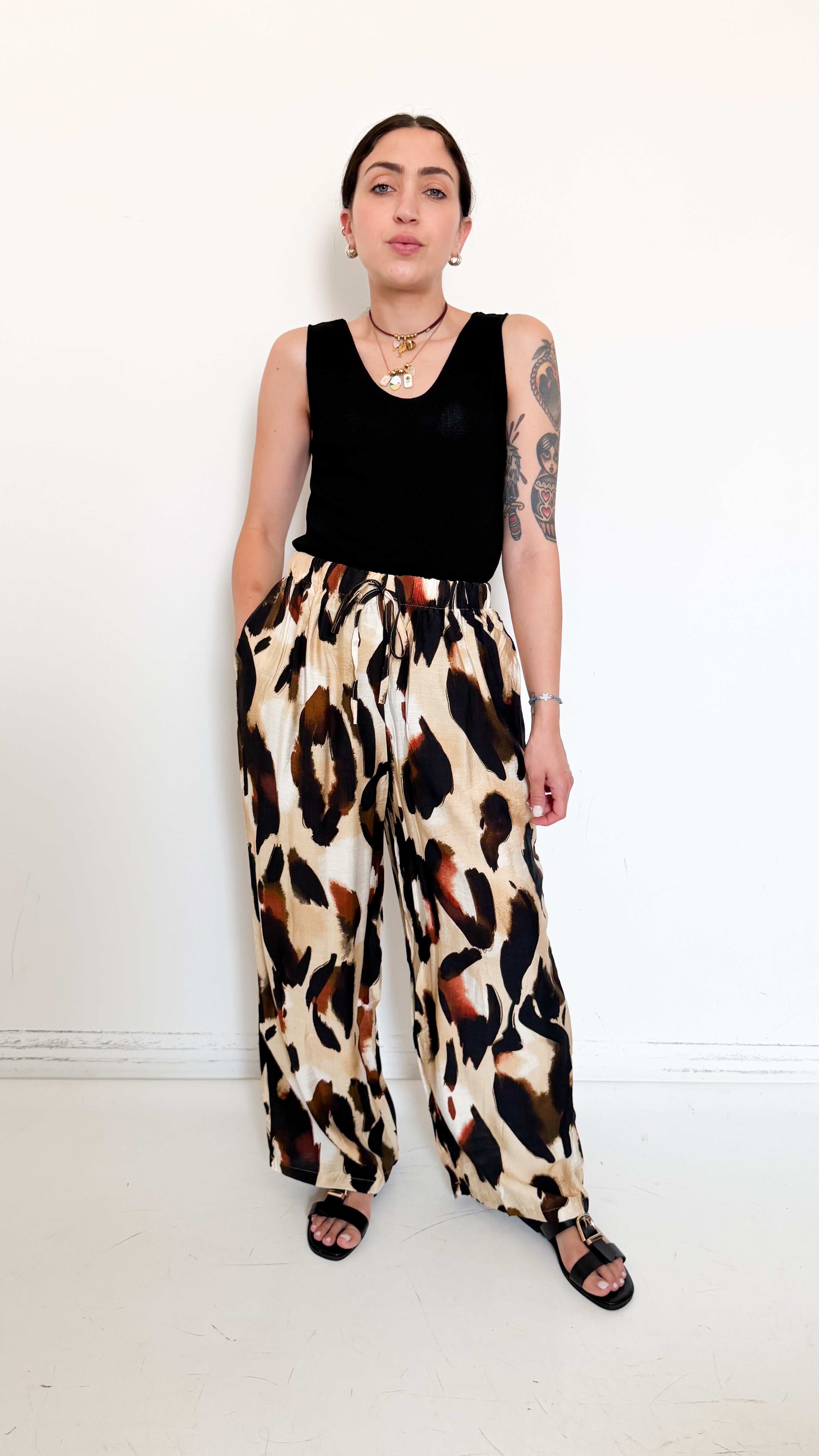 Pantaloni a Fantasia Camel