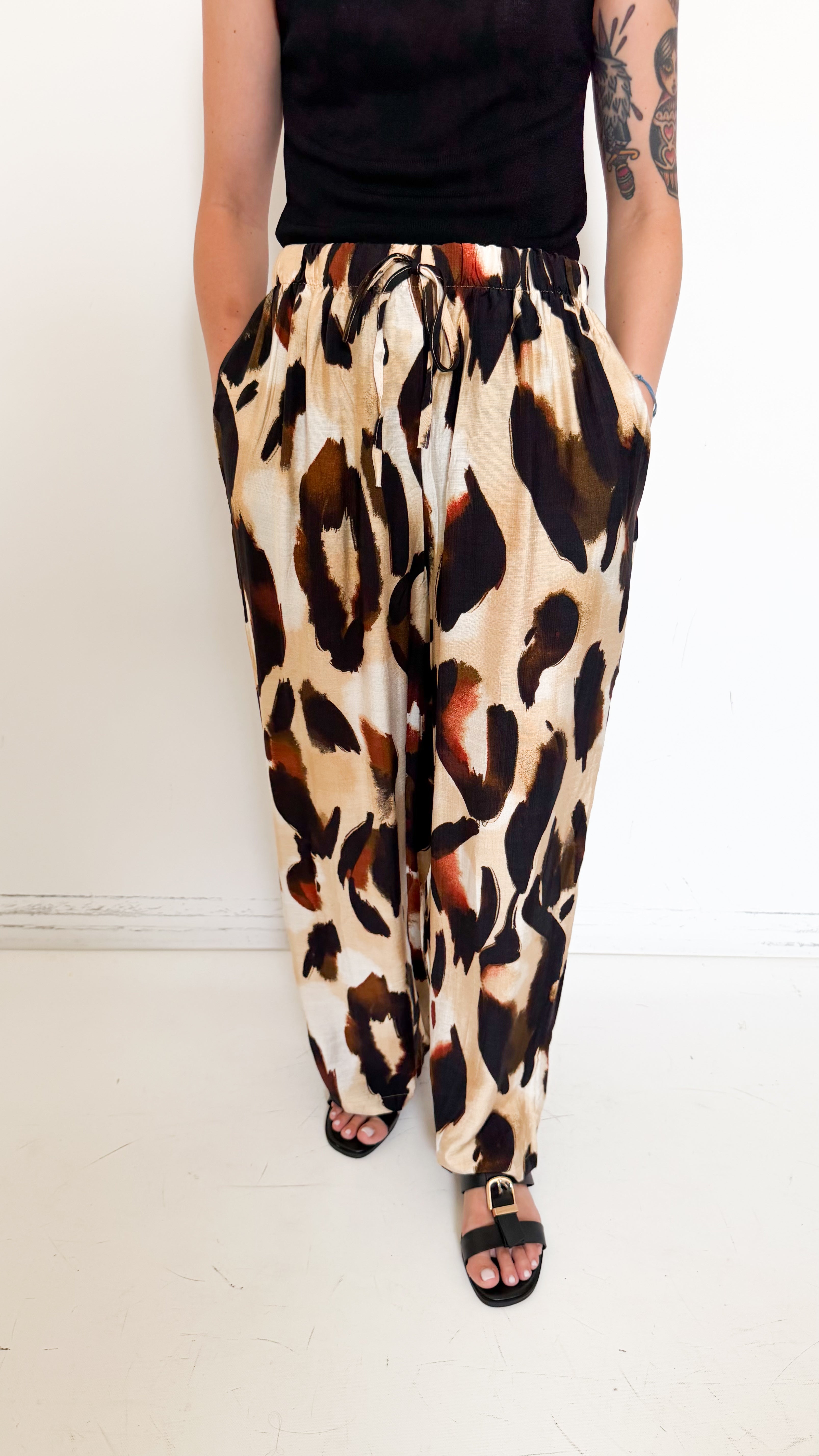 Pantaloni a Fantasia Camel